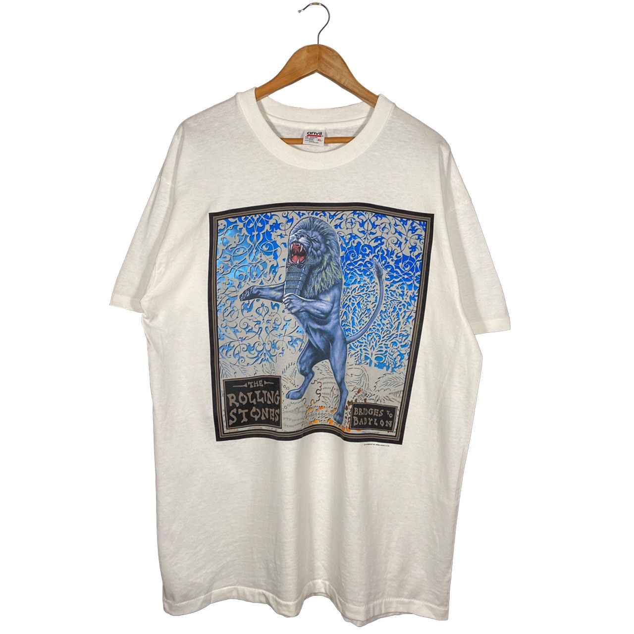 image of 1997/98 The Rolling Stones Bridge To Babylon Tour Tee White, Men's (Size XL)