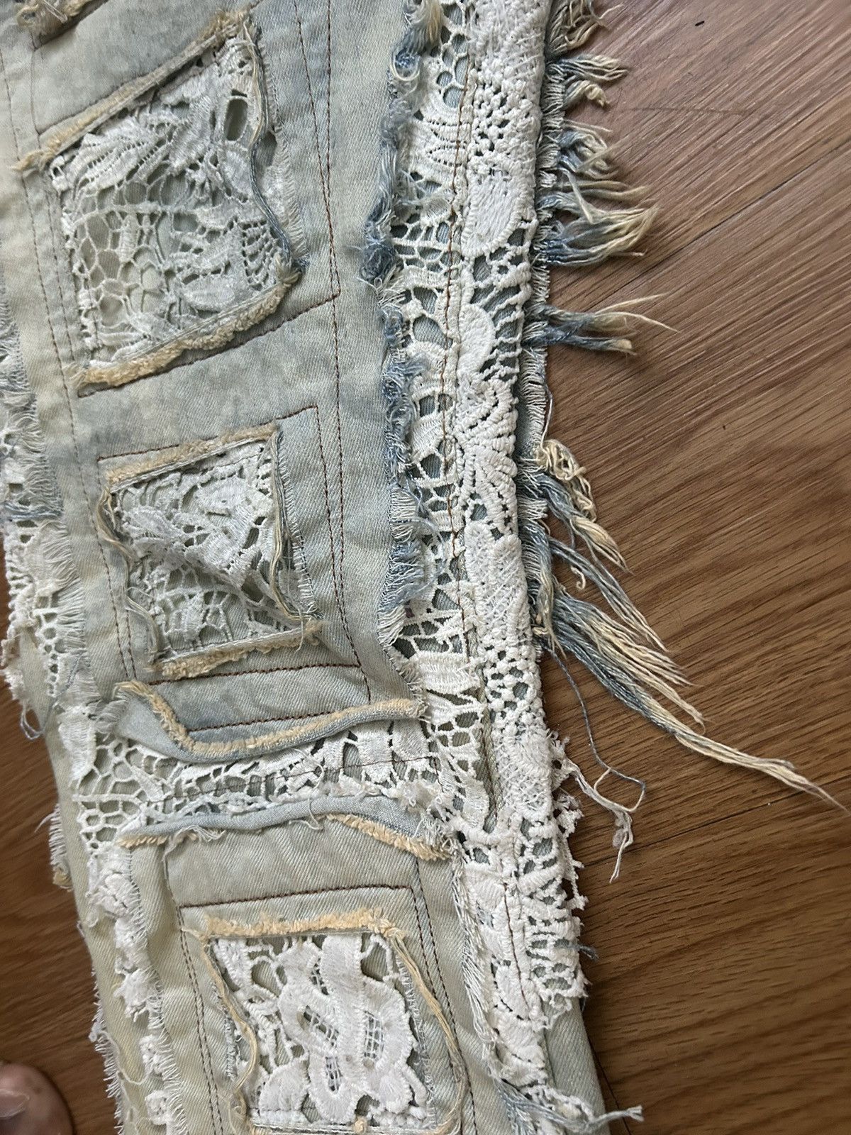 Other Hand stitched denim lace pattern Size US 36 / EU 52 - 4 Thumbnail