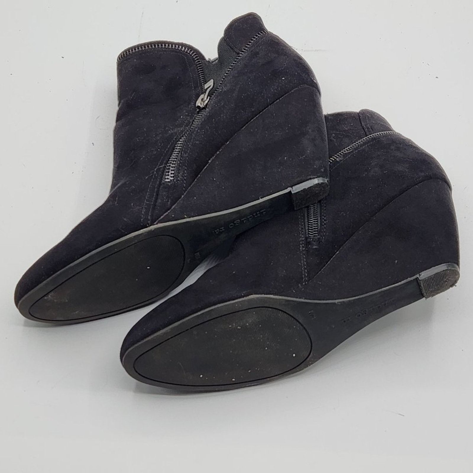 Indigo Black Suede Wedge Ankle Boot by Indigo Rd. Size US 10 / IT 40 - 6 Thumbnail