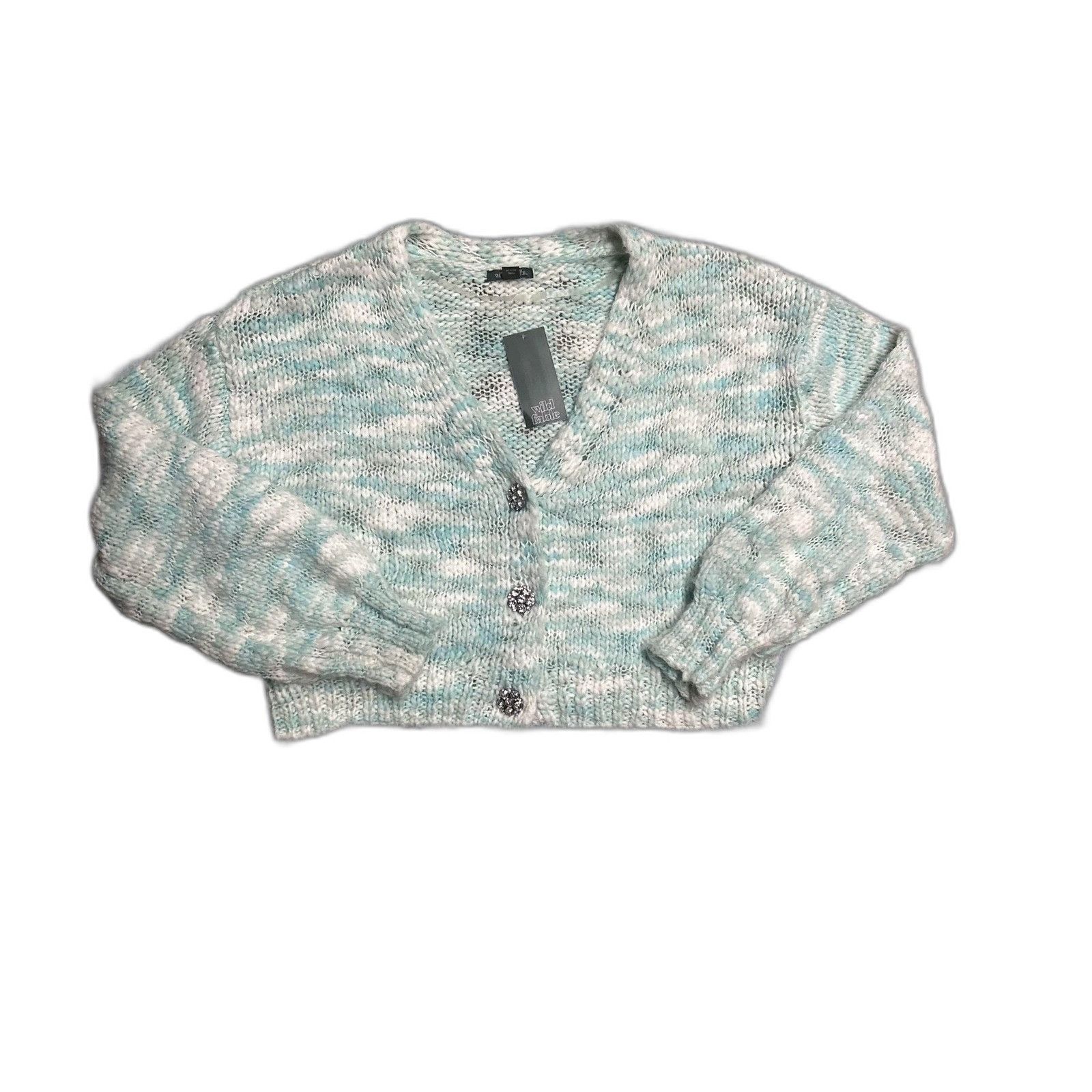 Wild Things WILD FABLE Size Medium Aqua/White Rhinestone Target Sweater Size US M / EU 48-50 / 2 - 1 Thumbnail