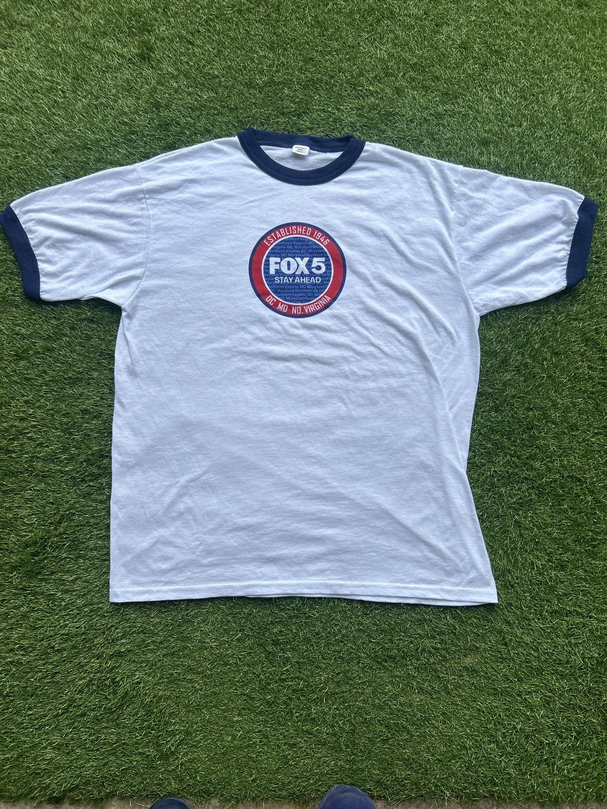 Vintage Fox 5 DC Local News Ringer T-Shirt Size US XL / EU 56 / 4 - 2 Thumbnail