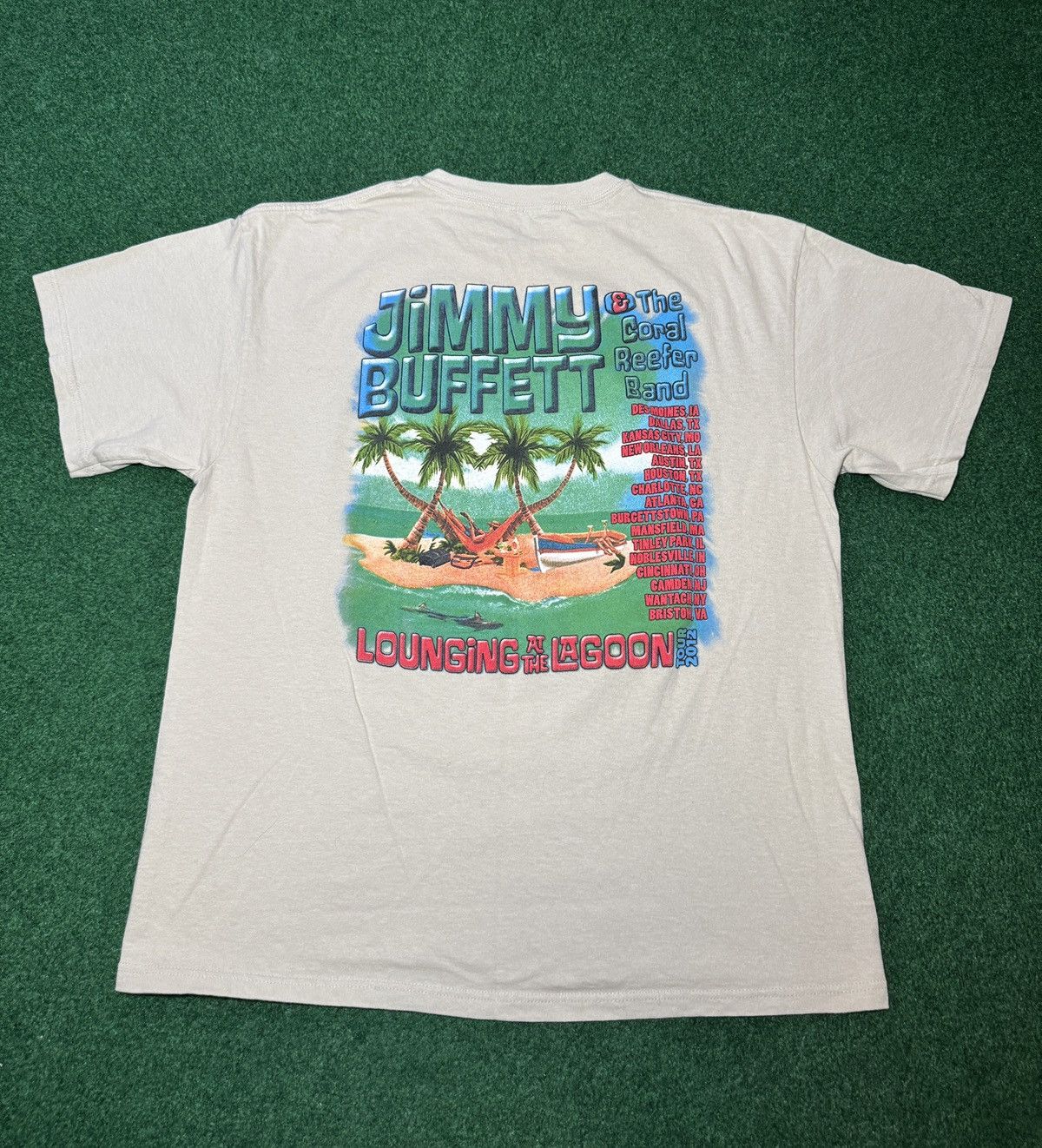 Band Tees Jimmy Buffet Coral Reefer Band Lounging Lagoon Tour T Shirt Size US L / EU 52-54 / 3 - 3 Thumbnail