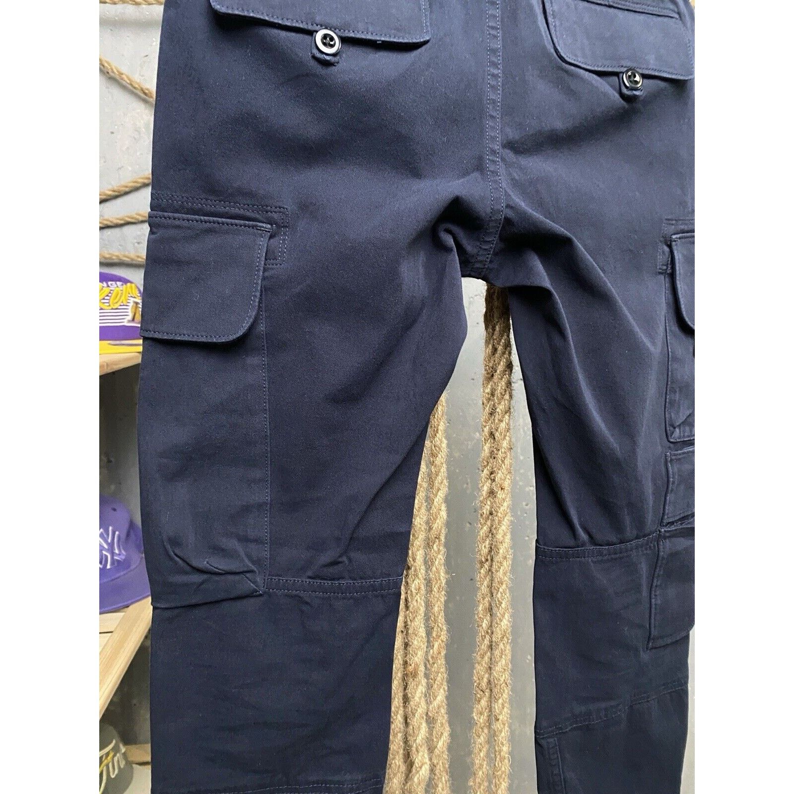 Ralph Lauren Vintage Ralph Lauren Cargo Pants Women Blue Pockets Size 4 Size 27" / US 4 / IT 40 - 16 Thumbnail