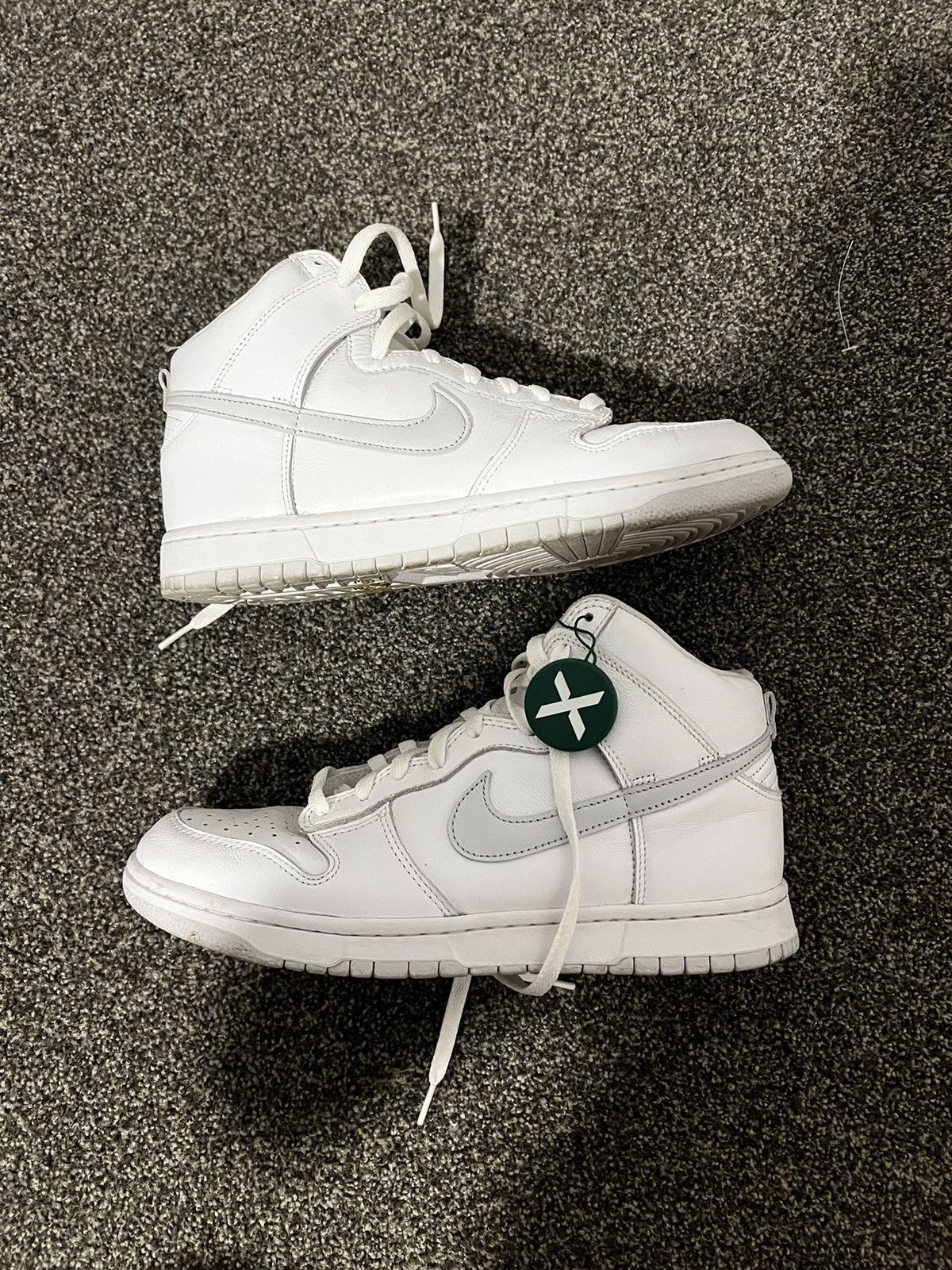 image of Nike Dunk High ‘Pure Platinum’ Shoes, Men's (Size 10)