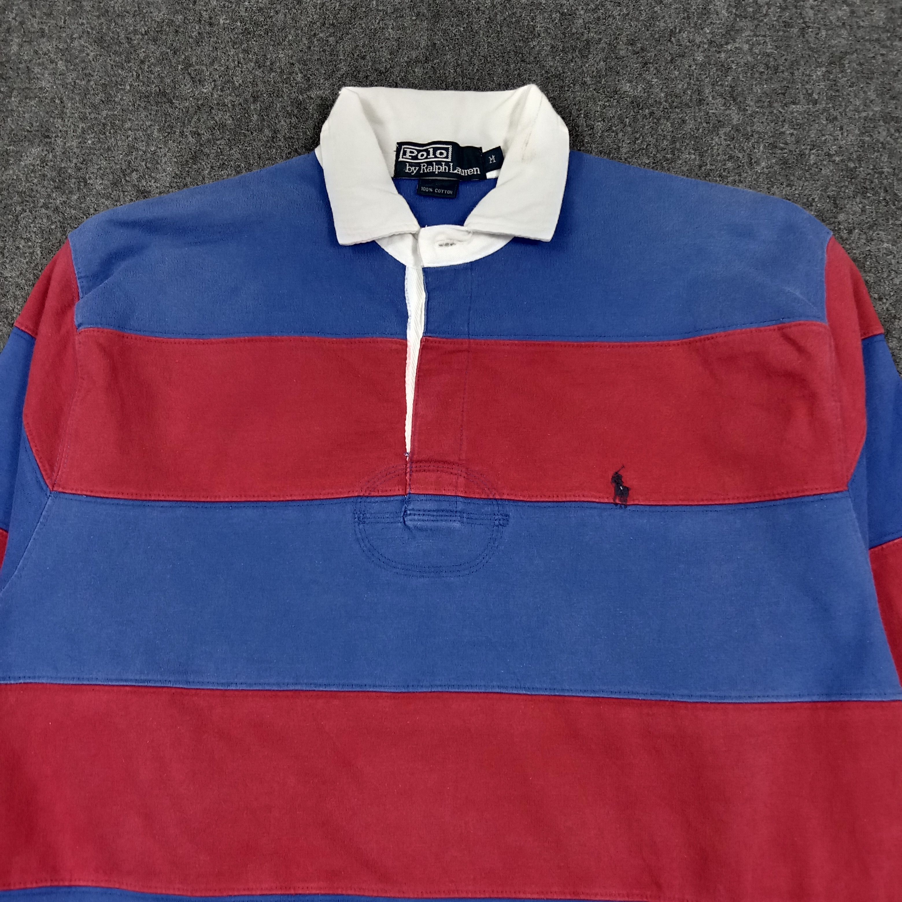 Polo Ralph Lauren Polo Ralph Lauren Rugby Striped Polo Shirt E1N14 Size US M / EU 48-50 / 2 - 3 Thumbnail