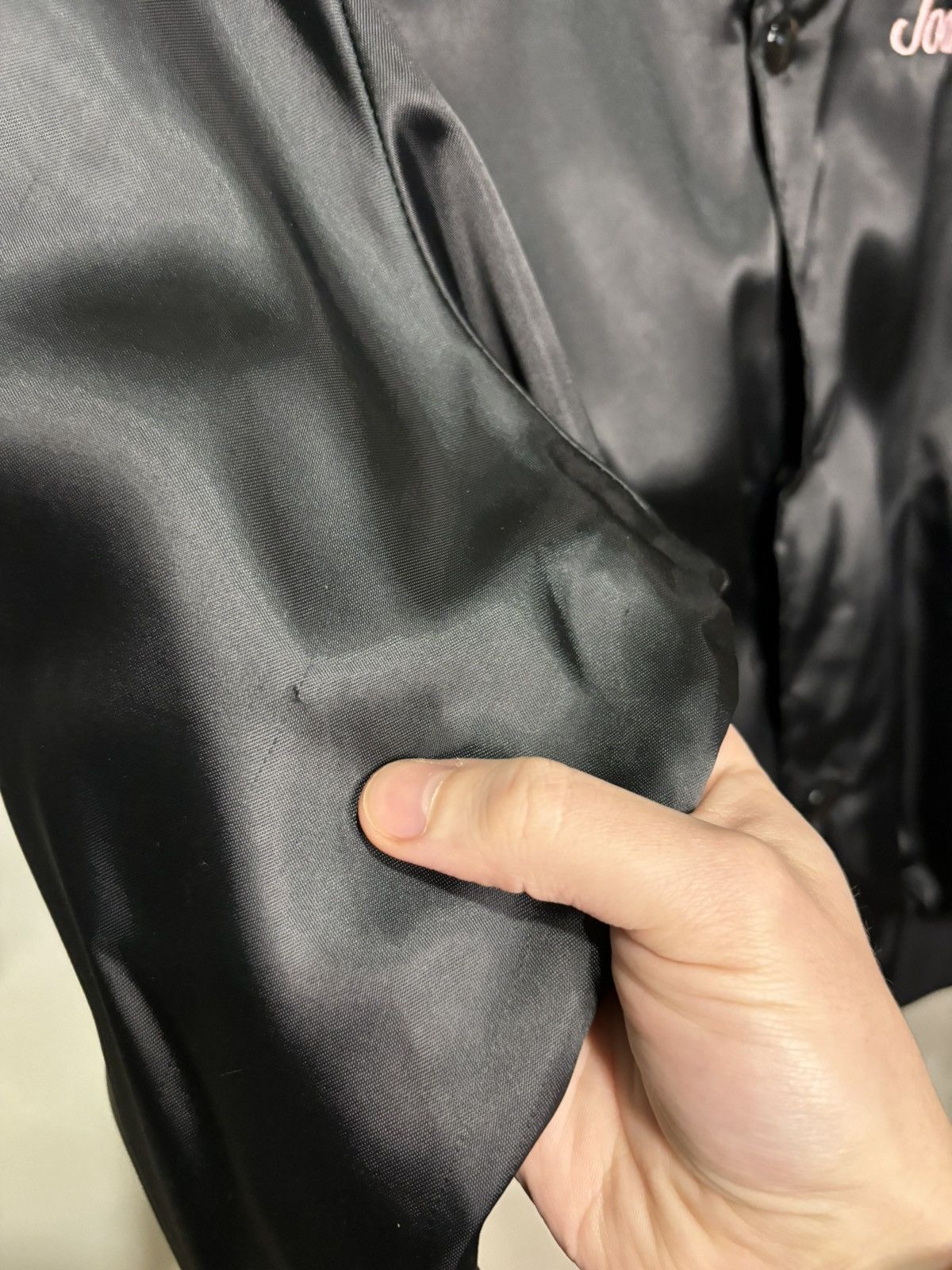 Vintage Vintage 1970s Black Nylon Varsity Jacket Size US S / EU 44-46 / 1 - 3 Thumbnail