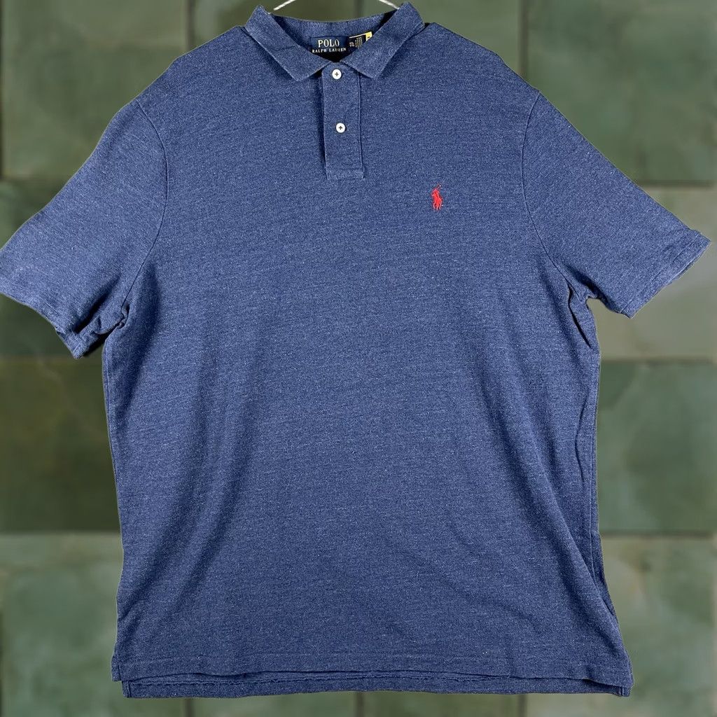 Polo Ralph Lauren Polo Ralph Lauren Polo Classic Fit Short Sleeve Shirt 2XL Mens Blue Heather Size US XXL / EU 58 / 5 - 1 Thumbnail