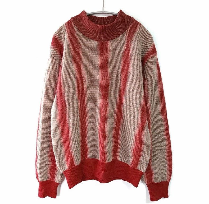 Issey Miyake issey miyake Red striped sweater Size US M / EU 48-50 / 2 - 1 Thumbnail