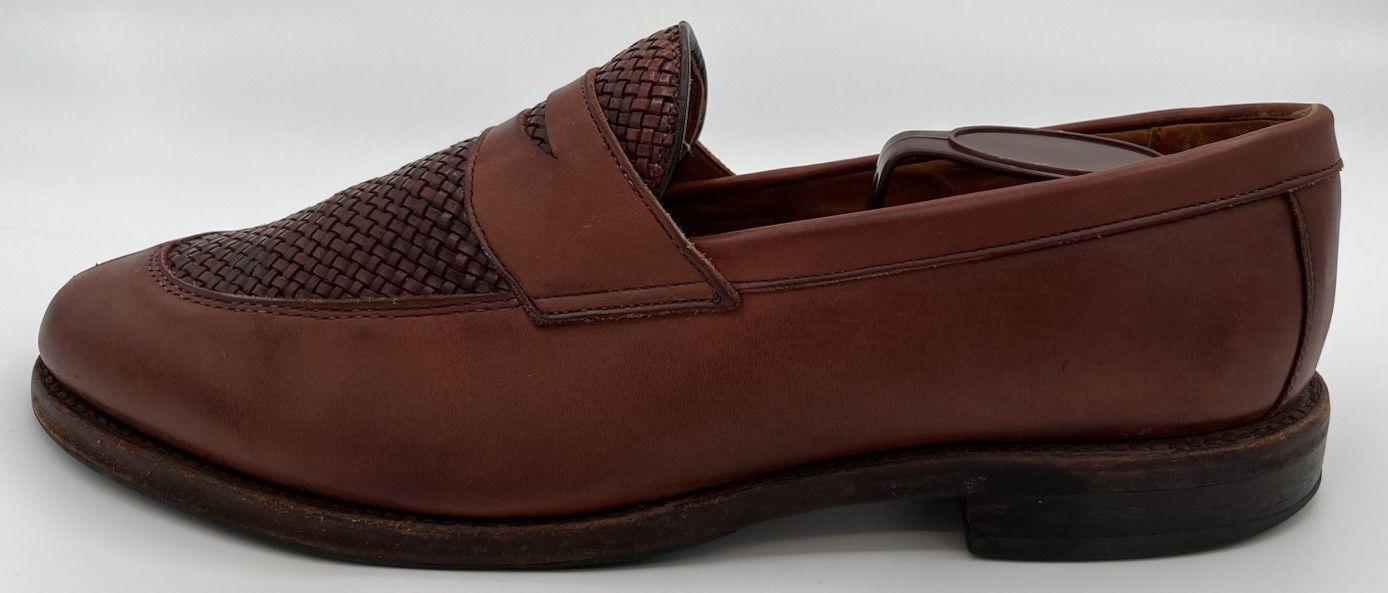 Allen Edmonds Allen Edmonds LEYLAND Chili Brown Leather Penny Loafers 10D Size US 10 / EU 43 - 3 Thumbnail