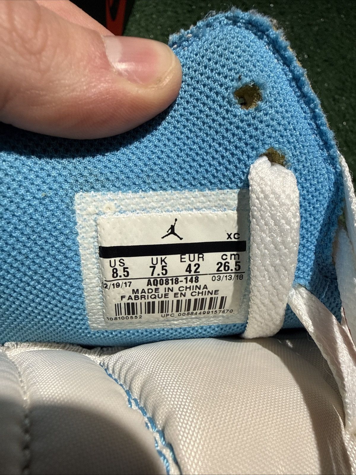 Jordan Brand × Off-White Size 8.5 - Jordan 1 Retro OG x Off-White High UNC Size US 8.5 / EU 41-42 - 11 Thumbnail