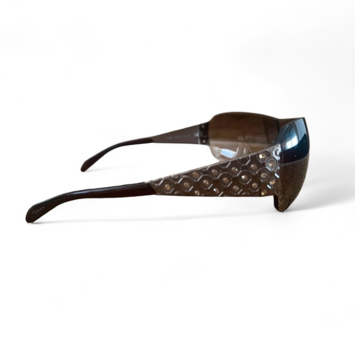Prada × Vintage Vintage Prada sunglasses SPS 60I rhinestones Size ONE SIZE - 2 Thumbnail