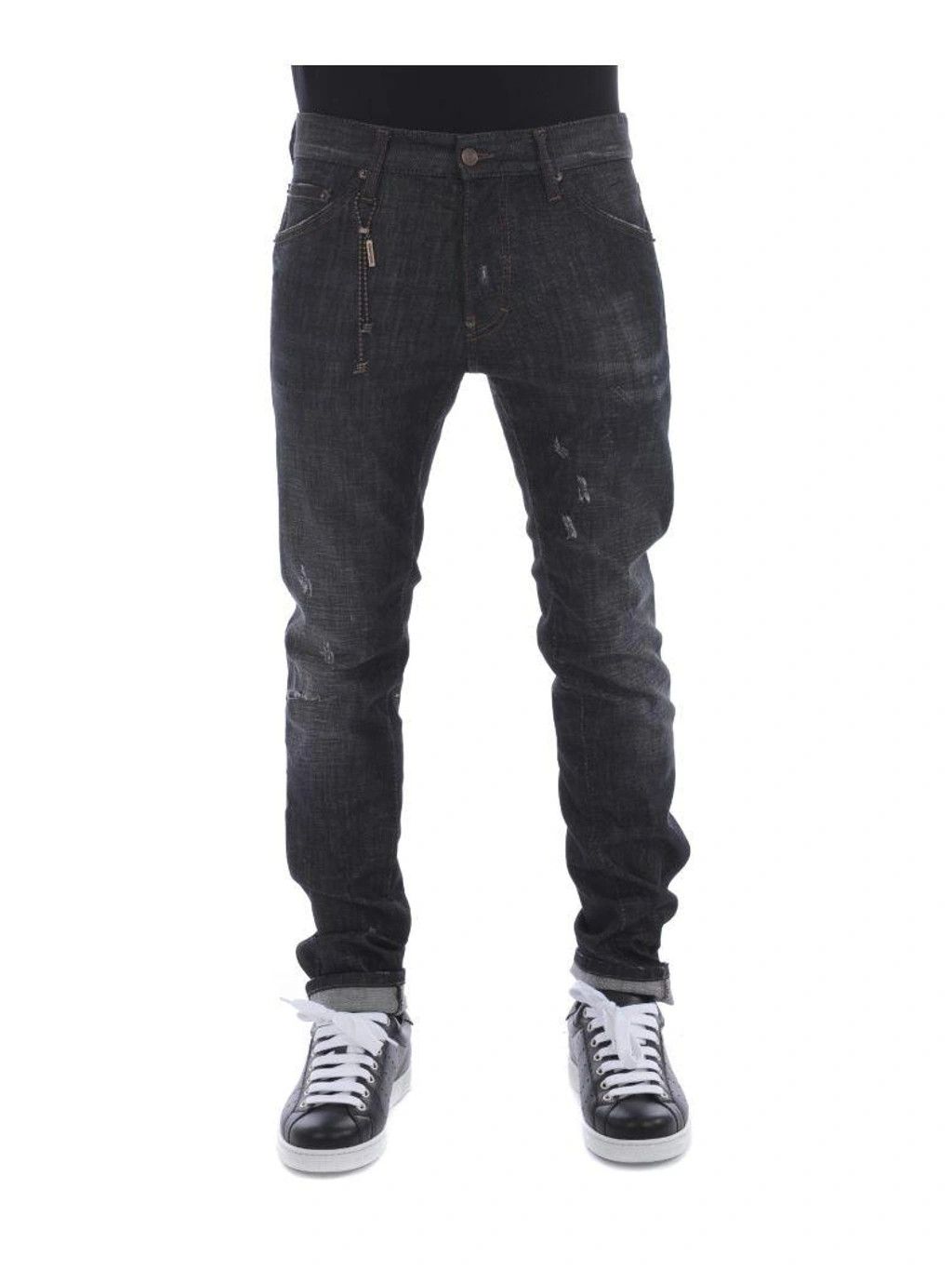 Dsquared2 Dsquared2 Cool Guy Slim Fit Distressed Black Denim Jeans Size US 32 / EU 48 - 2 Thumbnail