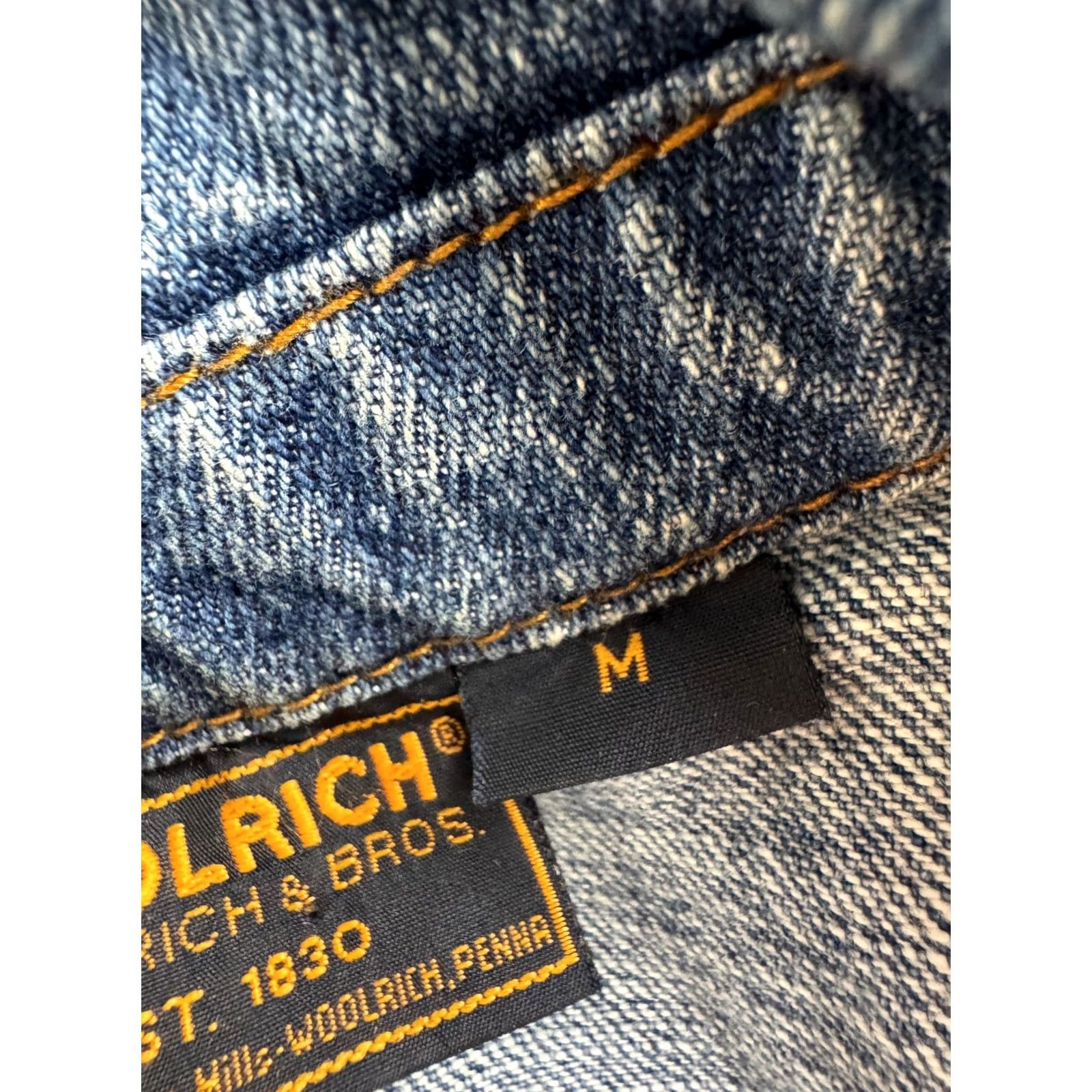 Vintage Woolrich womens jacket blue Size M denim Cotton Blazer Size 32" / US 10 / IT 46 - 5 Thumbnail