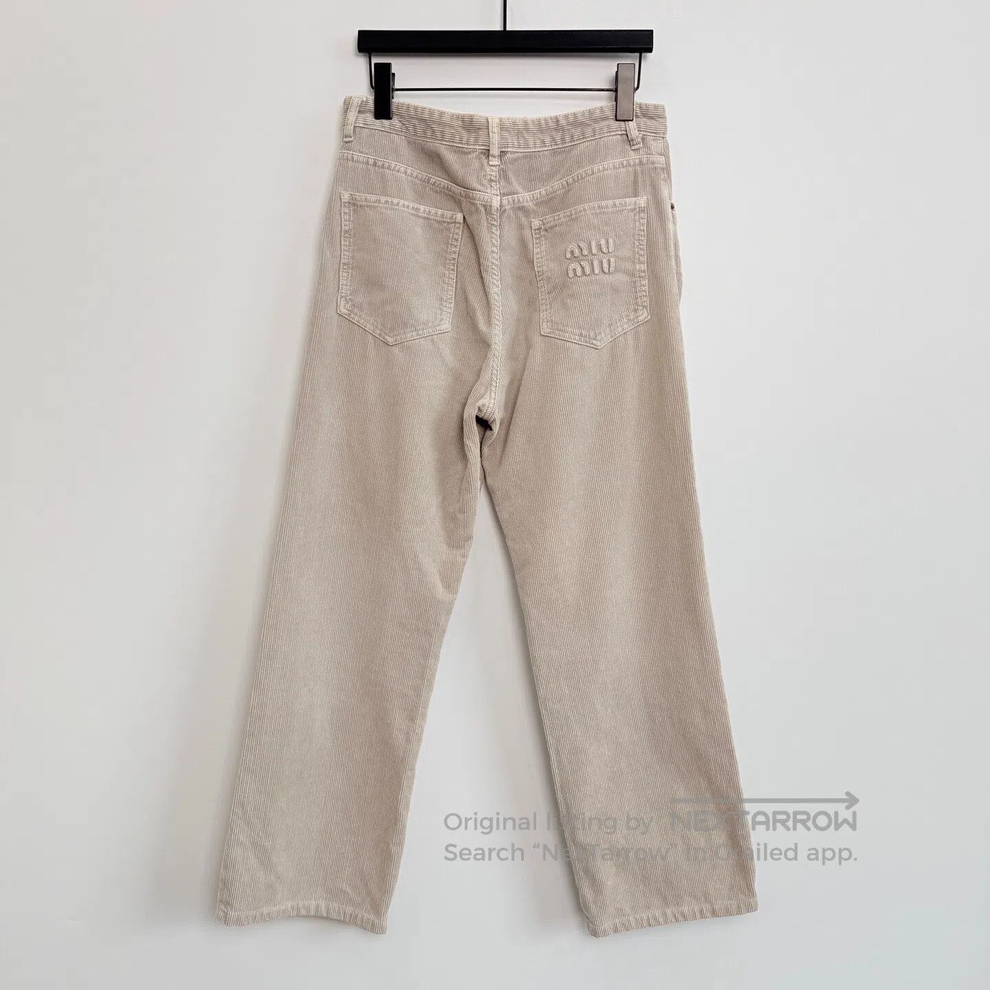 Miu Miu Miu Miu Corduroy Mid-Rise Zipper Front Straight Leg Casual Size US 38 / EU 54 - 3 Thumbnail