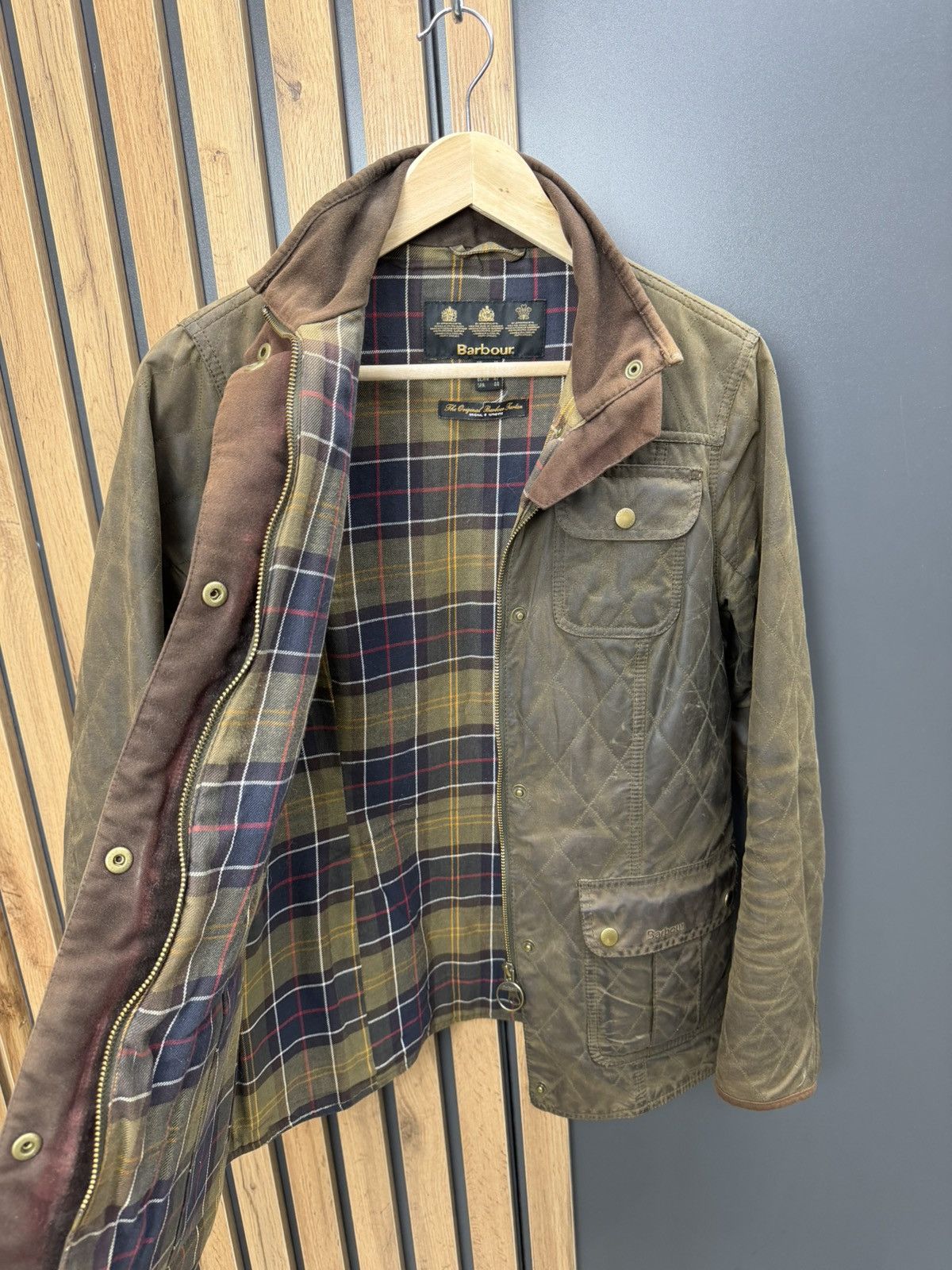 Barbour Barbour Quilted Utility Wax Jacket Size 14 Size L / US 10 / IT 46 - 7 Thumbnail
