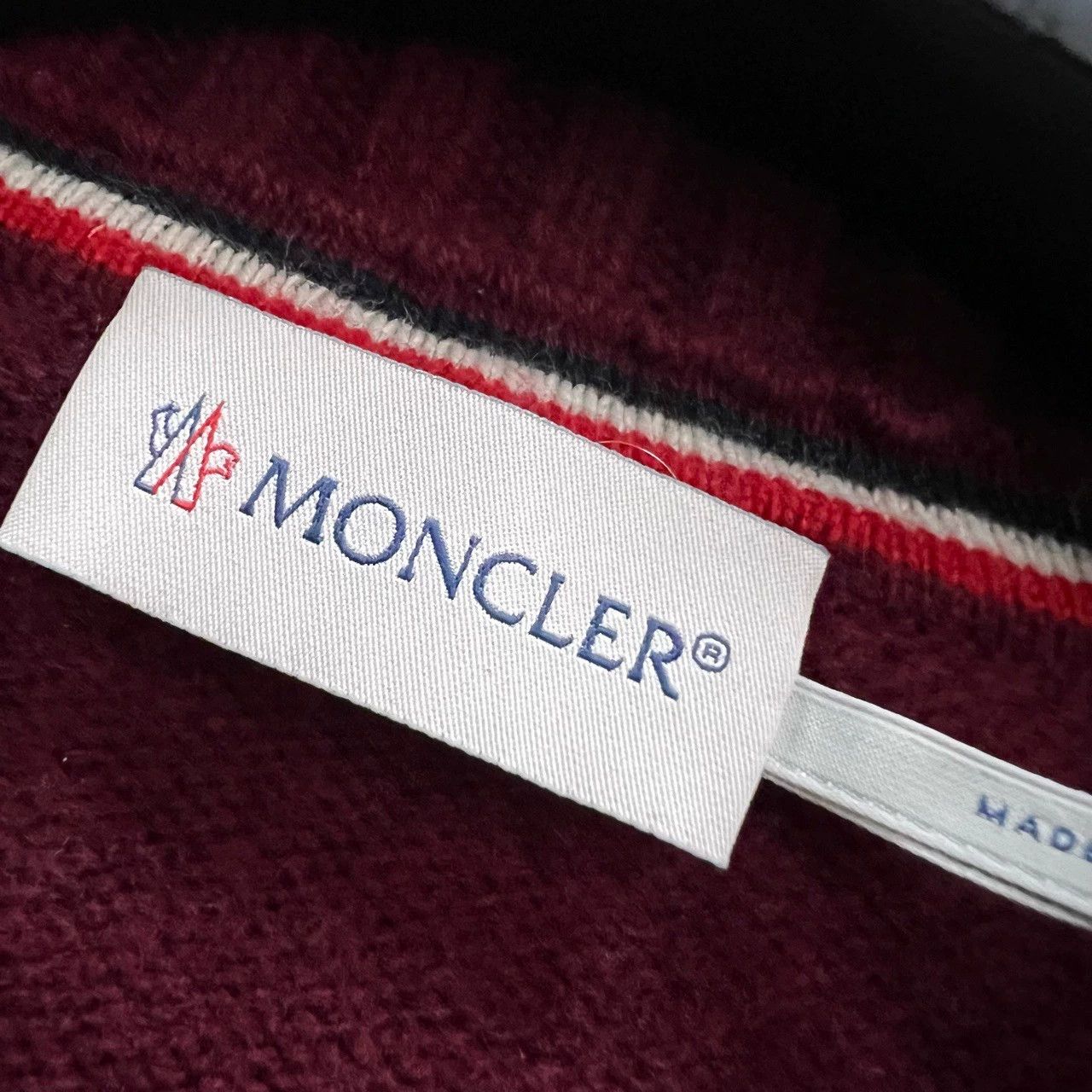 Moncler moncler red knitted sweater with logo Size US L / EU 52-54 / 3 - 4 Thumbnail