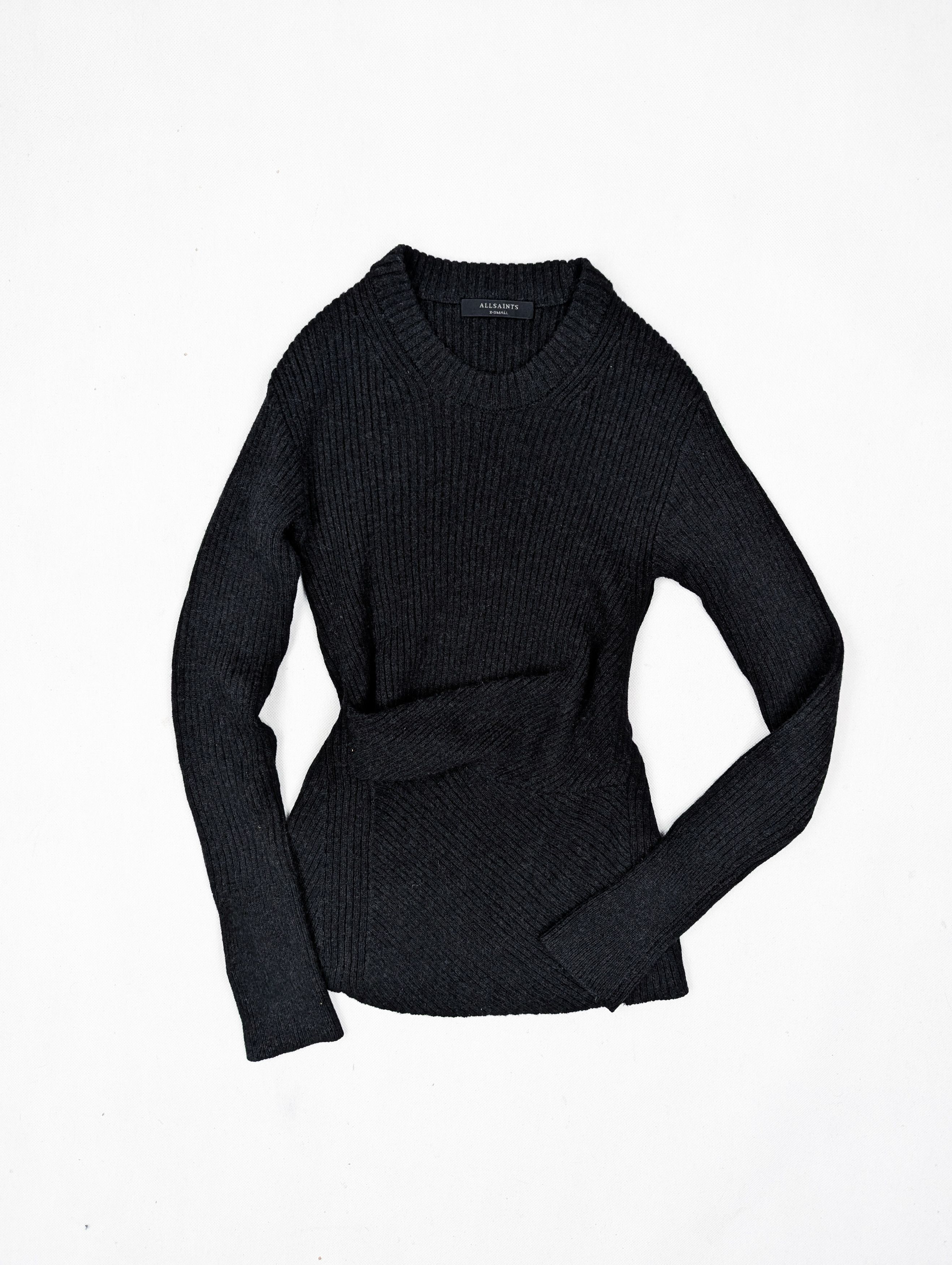Allsaints Allsaints dark grey wool cashmere sweater jumper XS Size XS / US 0-2 / IT 36-38 - 1 Thumbnail