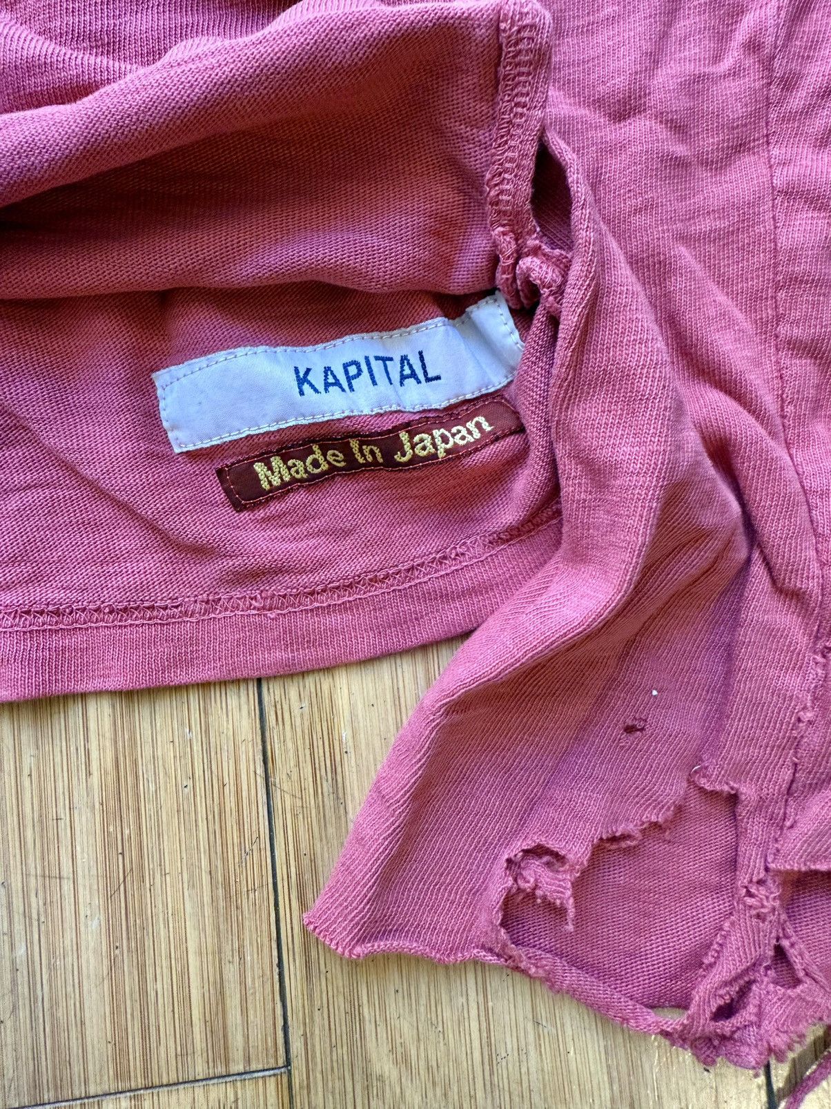 Kapital Thrashed and rare early 2000s long sleeve slub shirt Size US M / EU 48-50 / 2 - 9 Thumbnail