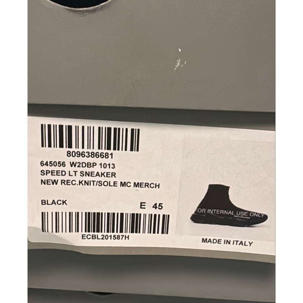 Balenciaga o1rshd1 New Rec.Knit Speed LT Sneakers in Black 45 Size US 12 / EU 45 - 21 Thumbnail
