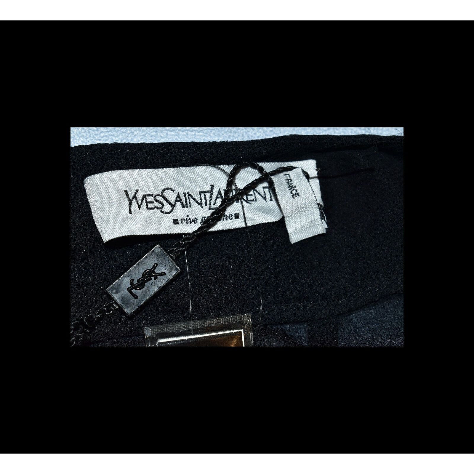 Yves Saint Laurent YVES SAINT LAURENT Black See Through Silk Pants Sz 42 $2530 Size 28" / US 6 / IT 42 - 5 Thumbnail