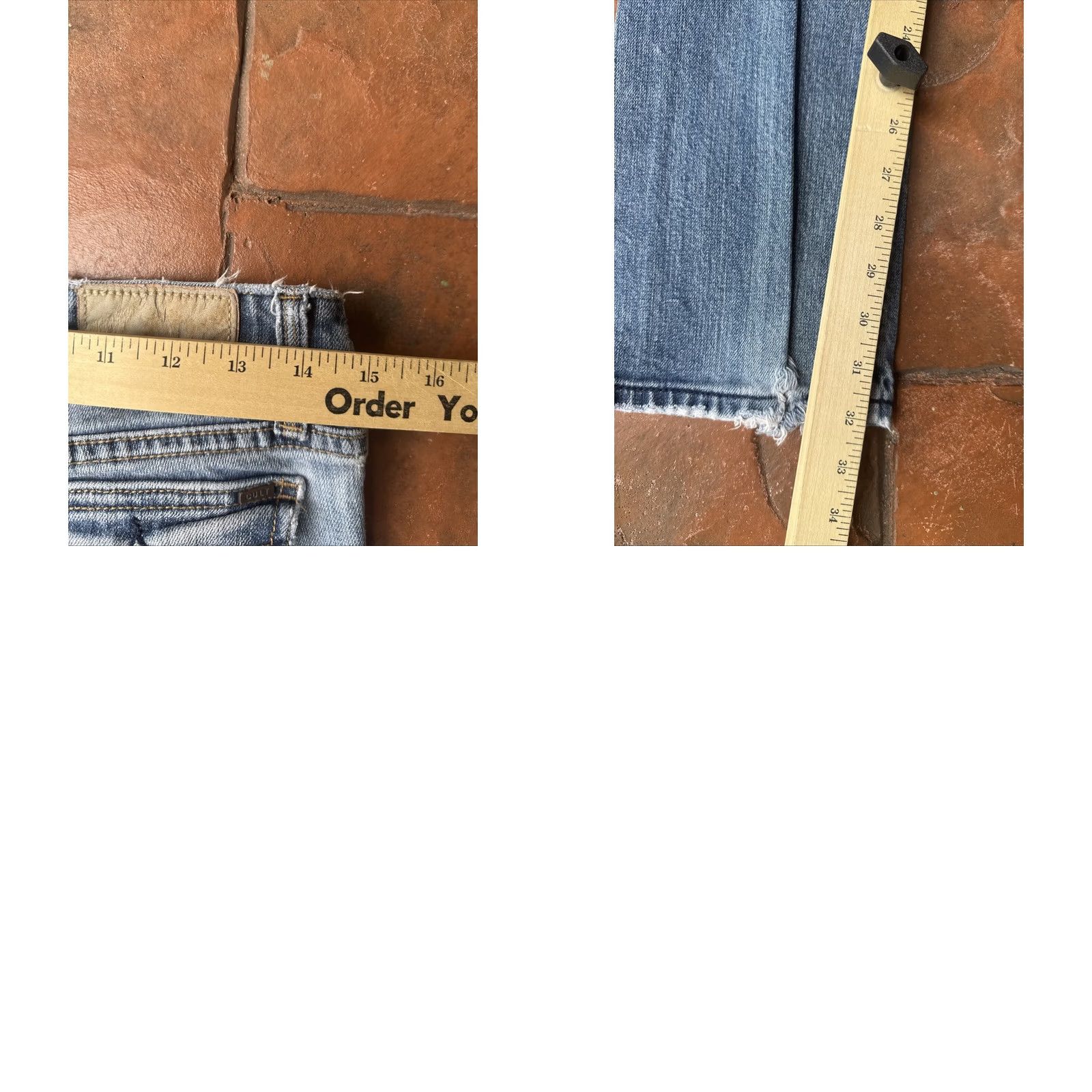 Cult Of Individuality Cult of Individuality Women's Slim Straight Jeans 29 Distressed Denim Blue / Cotton Blend 5-Pocket Pockets Zipper Button Logo Stretch Vintage No Size 29" - 8 Thumbnail
