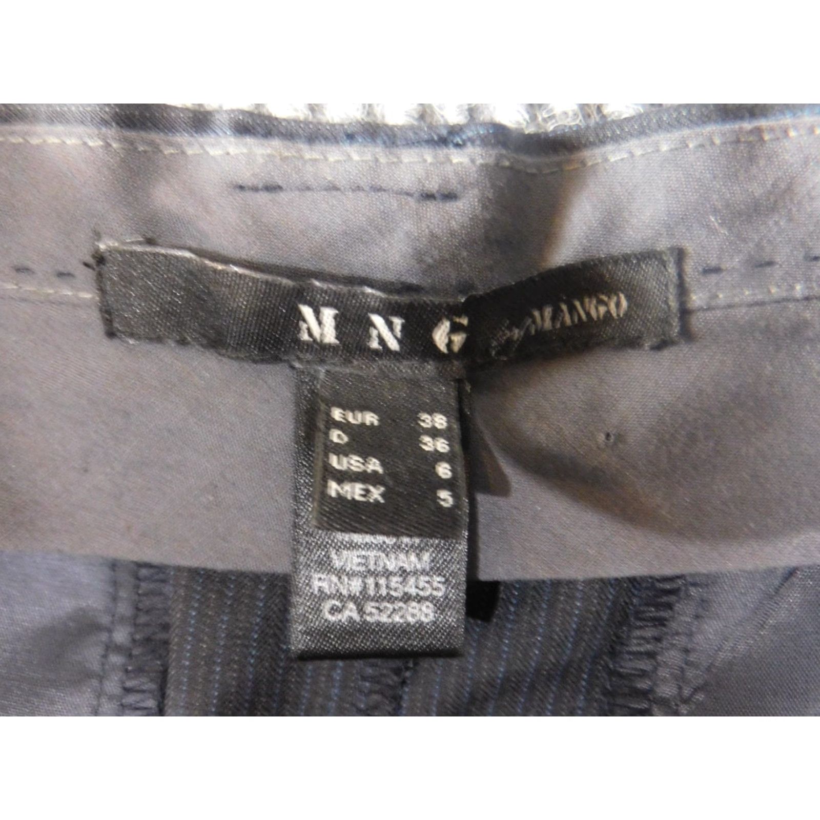 Gap MNG Mango Skirt Womens brown 6 Black A-line Zip Casual designer Denim Solid Medium Polyester Knee Length Lined Button Vintage No Size 28" / US 6 / IT 42 - 4 Thumbnail