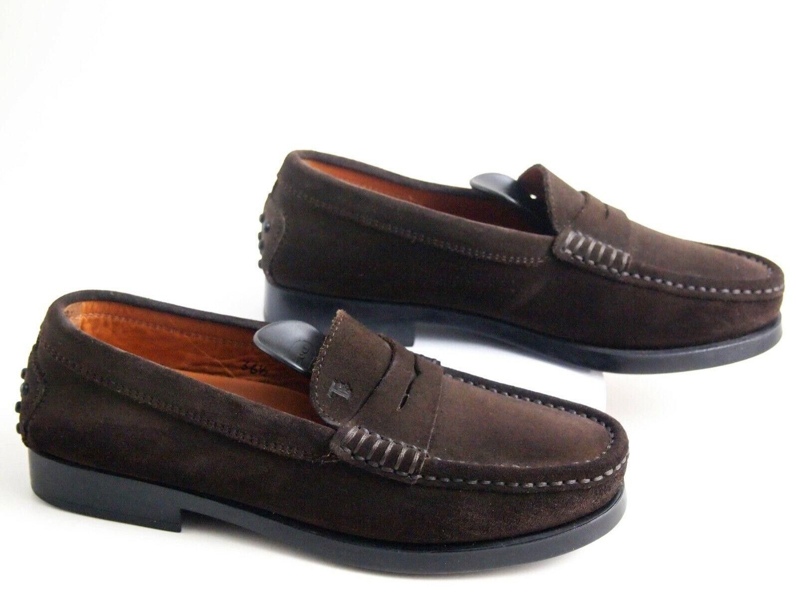 Tod's Tod's Penny Loafer Brown Suede Womens Size EU 36.5 US 6.5 Size US 6.5 / IT 36.5 - 2 Thumbnail