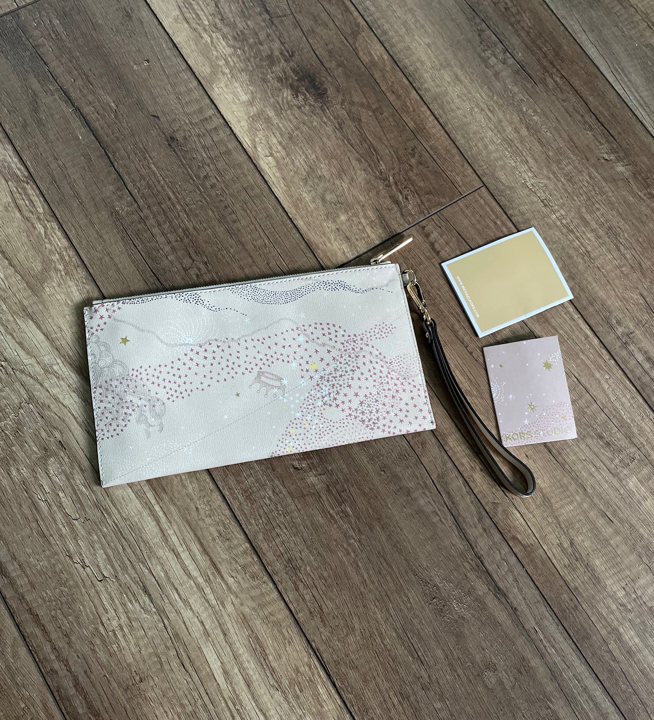 Michael Kors Michael Kors Taurus Zodiac Wristlet Pouch Beige Size ONE SIZE - 2 Thumbnail