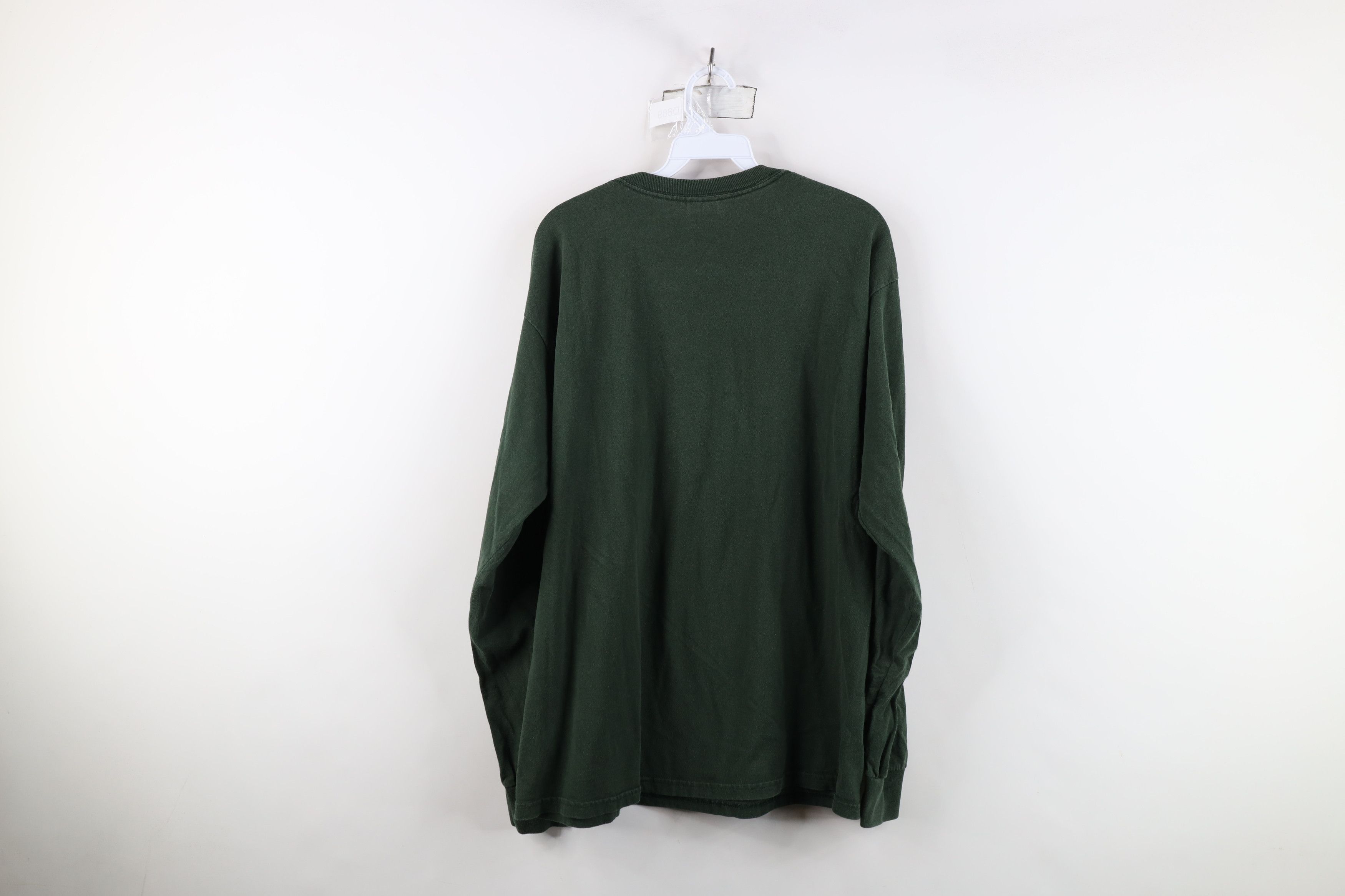 Vintage Vintage 90s Streetwear Cotton Long Sleeve T-Shirt Green Size US L / EU 52-54 / 3 - 13 Thumbnail