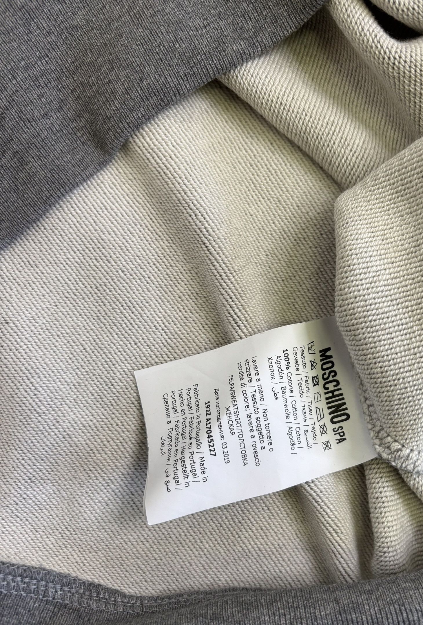 Moschino Moschino Milano gray sweatshirt medium Size US M / EU 48-50 / 2 - 13 Thumbnail