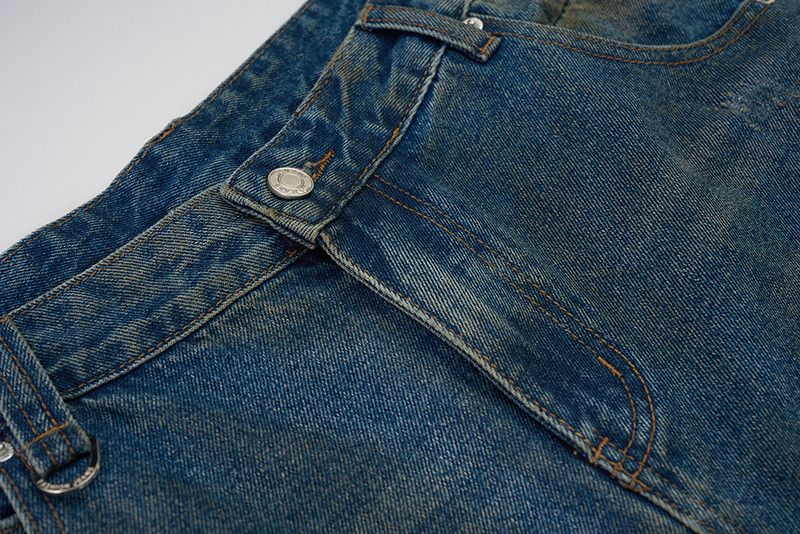 Jean American retro washed distressed jeans y2k Size US 32 / EU 48 - 3 Thumbnail