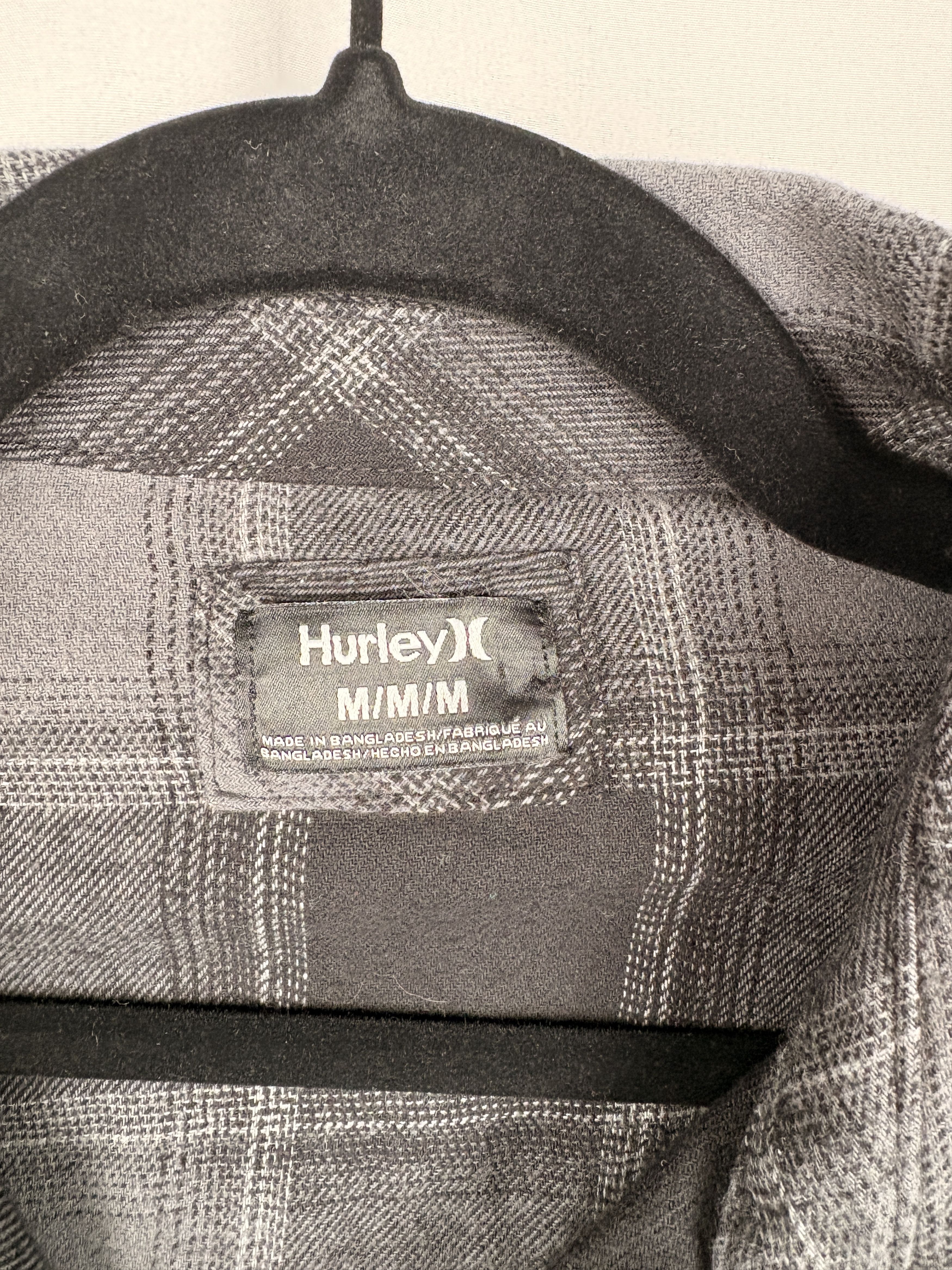 Hurley Men’s Hurley Flannel Plaid Shirt Gray Black M Size US M / EU 48-50 / 2 - 4 Thumbnail