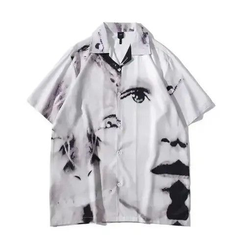 Other Vintage Outdoor Summer Hawaiian Blouse Shirt Dark Icon Size US M / EU 48-50 / 2 - 1 Thumbnail