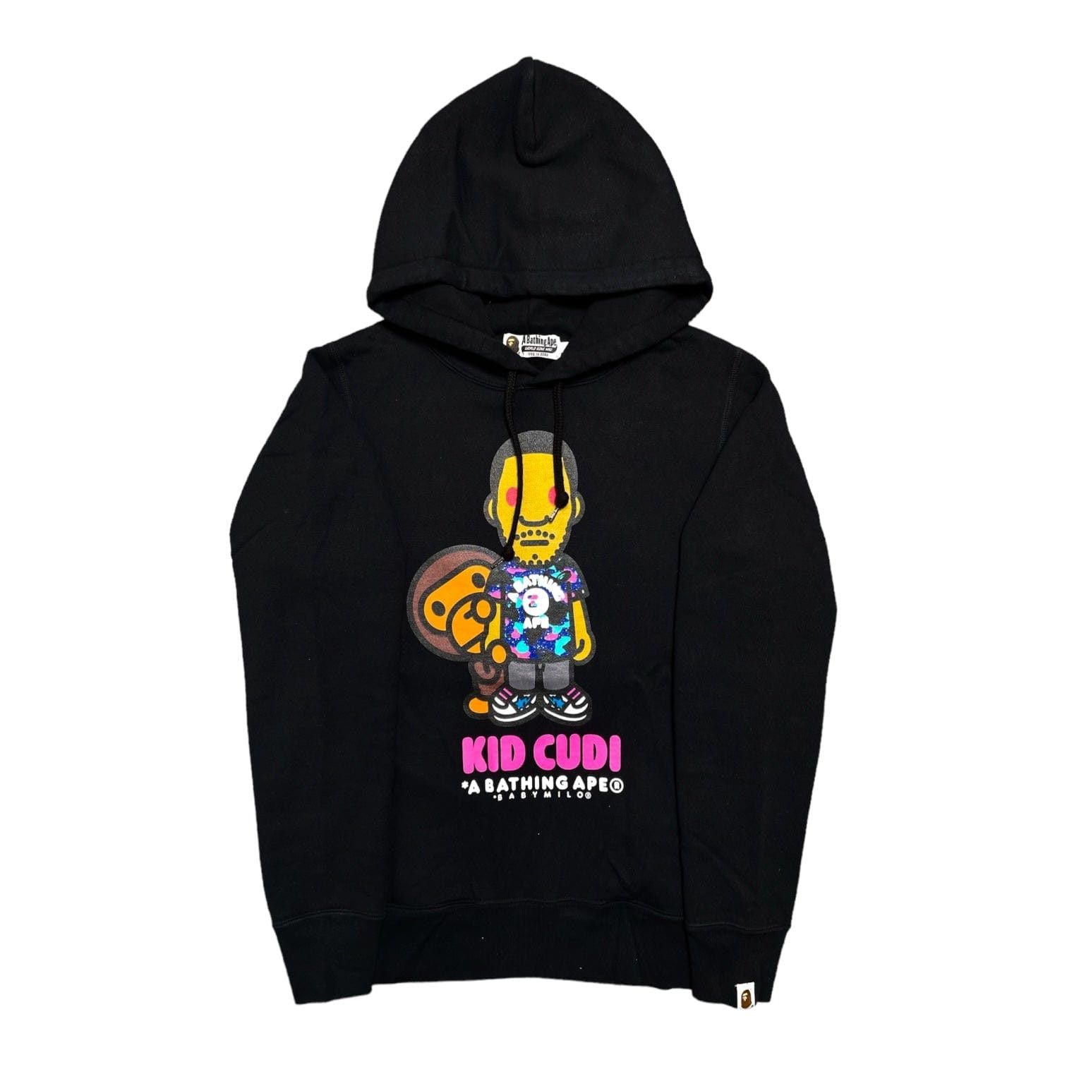 Bape x Kid Cudi Baby Milo Hooded Sweatshirt Black Size US S / EU 44-46 / 1 - 1 Thumbnail