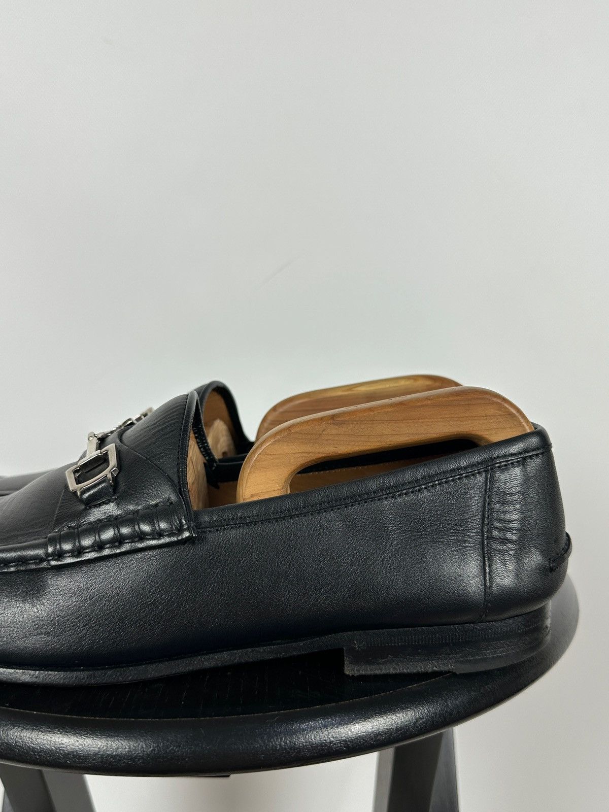 Gucci Gucci Horsebit Black Leather Slip On Loafers Size US 9 / EU 42 - 13 Thumbnail