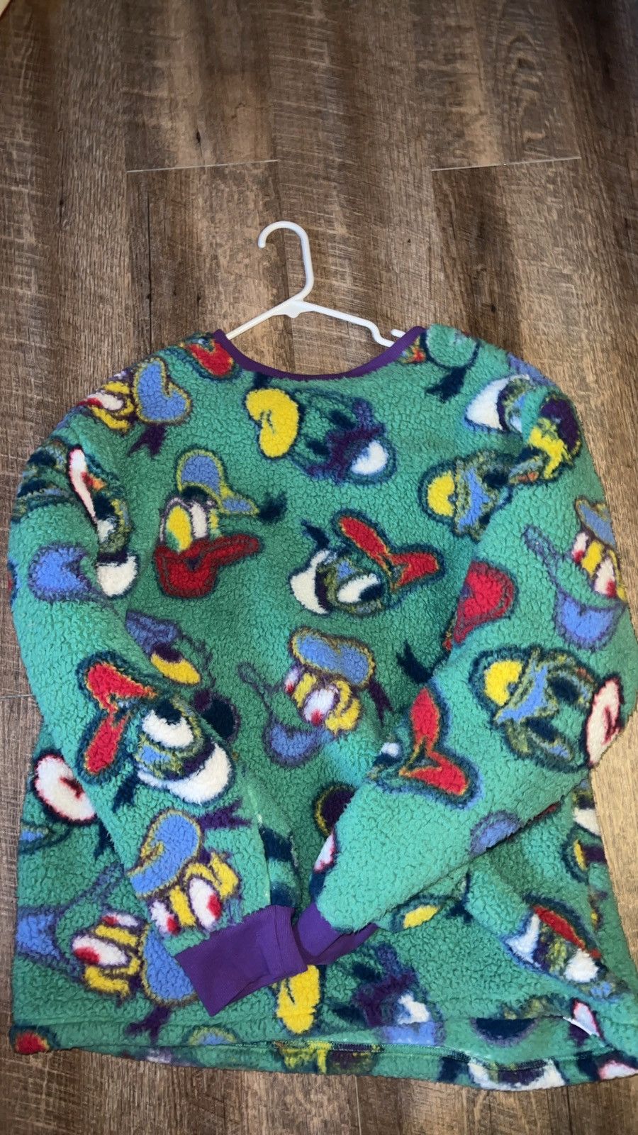 Disney Multi colored Donald Duck fleece sweater Size US XL / EU 56 / 4 - 1 Thumbnail