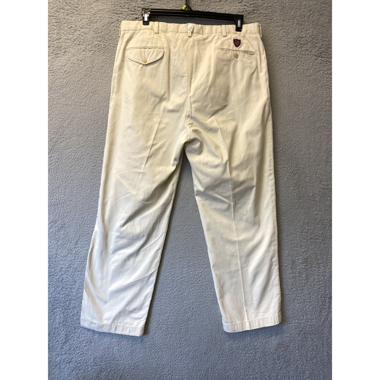 Polo Ralph Lauren VINTAGE Polo Ralph Lauren Men's Chino Pants Classic Pleated Straight Fit 38x32 Beige Polo Logo Size US M / EU 48-50 / 2 - 6 Thumbnail