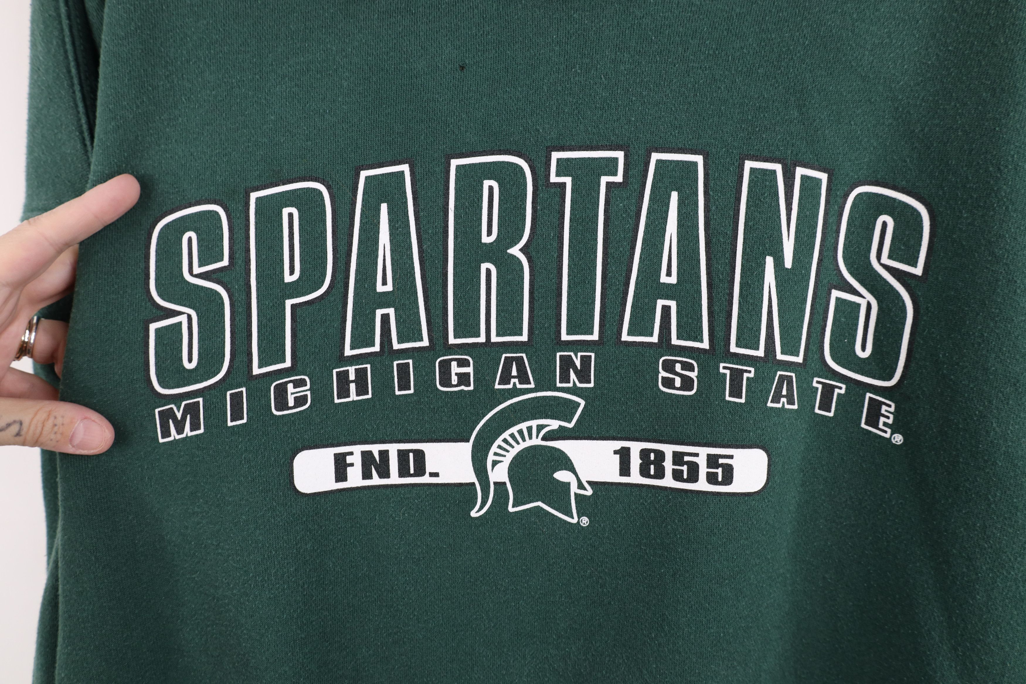 Vintage Vintage 90s Michigan State University Hoodie Sweatshirt Size US XXL / EU 58 / 5 - 7 Thumbnail