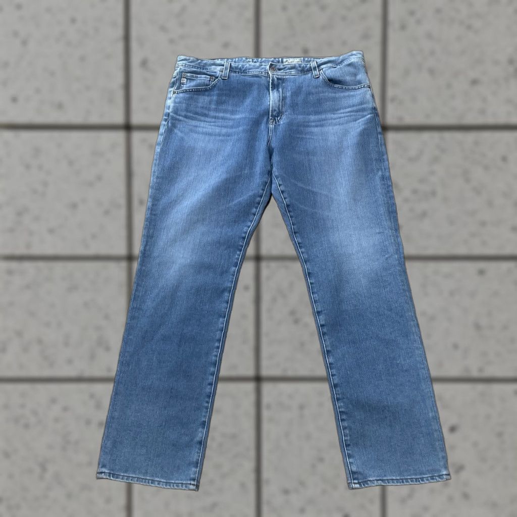 Denime AG Adriano Goldschmied Jeans The Everett Light Blue Grunge Stretch Denim Men 40x32 Regular 5-Pocket City Grunge USA Jeans Size US 40 / EU 56 - 1 Thumbnail