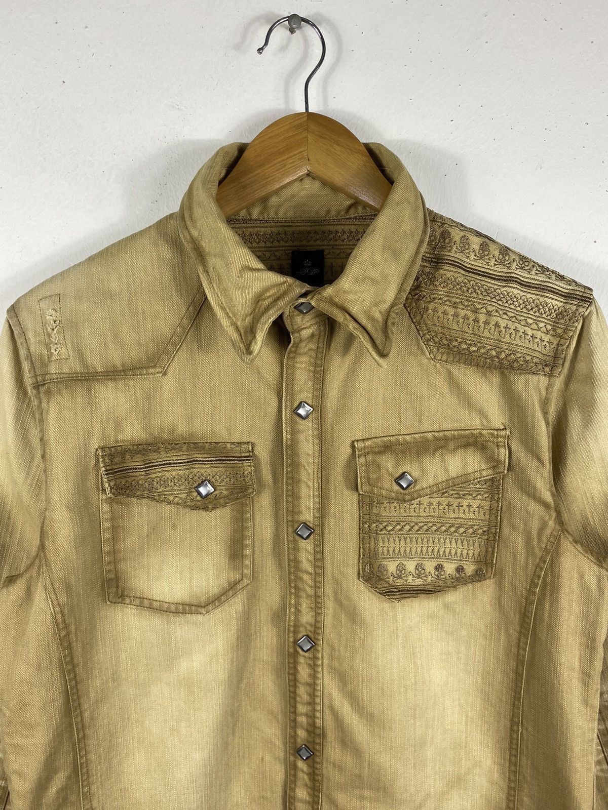 semanticdesign Semantic Design Button Denim Jacket Western Style Size L / US 10 / IT 46 - 2 Thumbnail