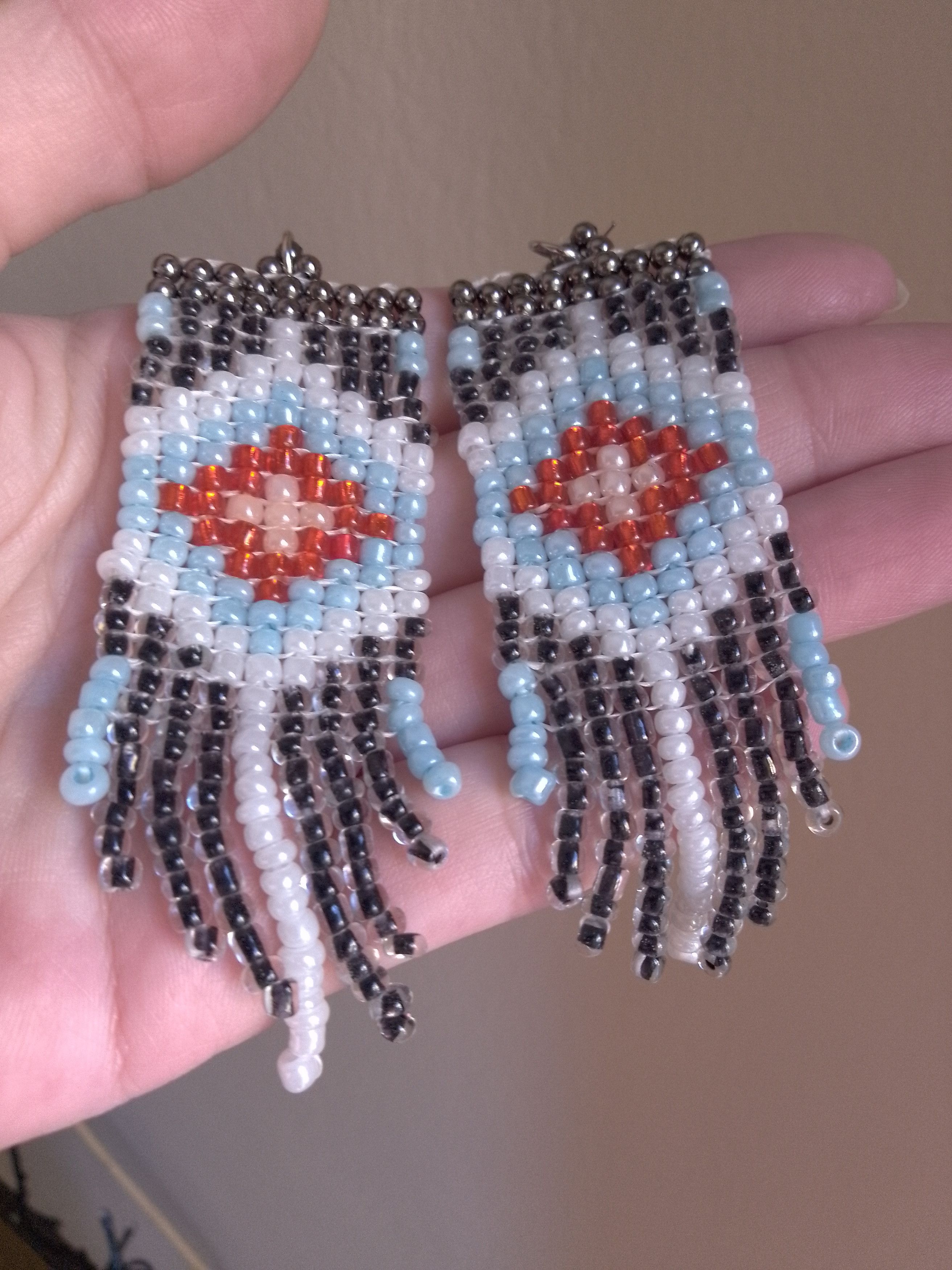 Handmade Earrings Ethnic Black Tribal Native Americans Style Bangs Size ONE SIZE - 3 Thumbnail