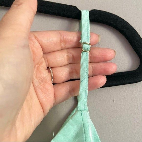 Zara Zara Mint Green Puff Sleeve One Shoulder Crop Top Size S / US 4 / IT 40 - 8 Thumbnail
