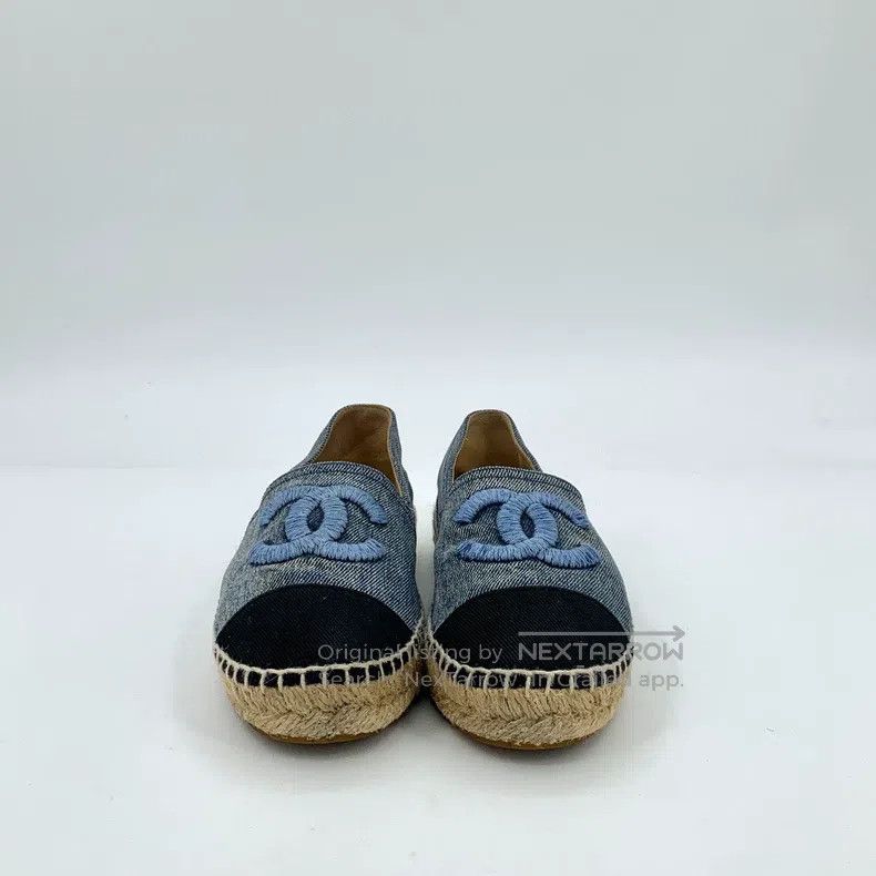 Chanel Chanel Blue logo embroidered casual one-pedal fisherman sh Size US 5.5 / IT 35.5 - 3 Thumbnail