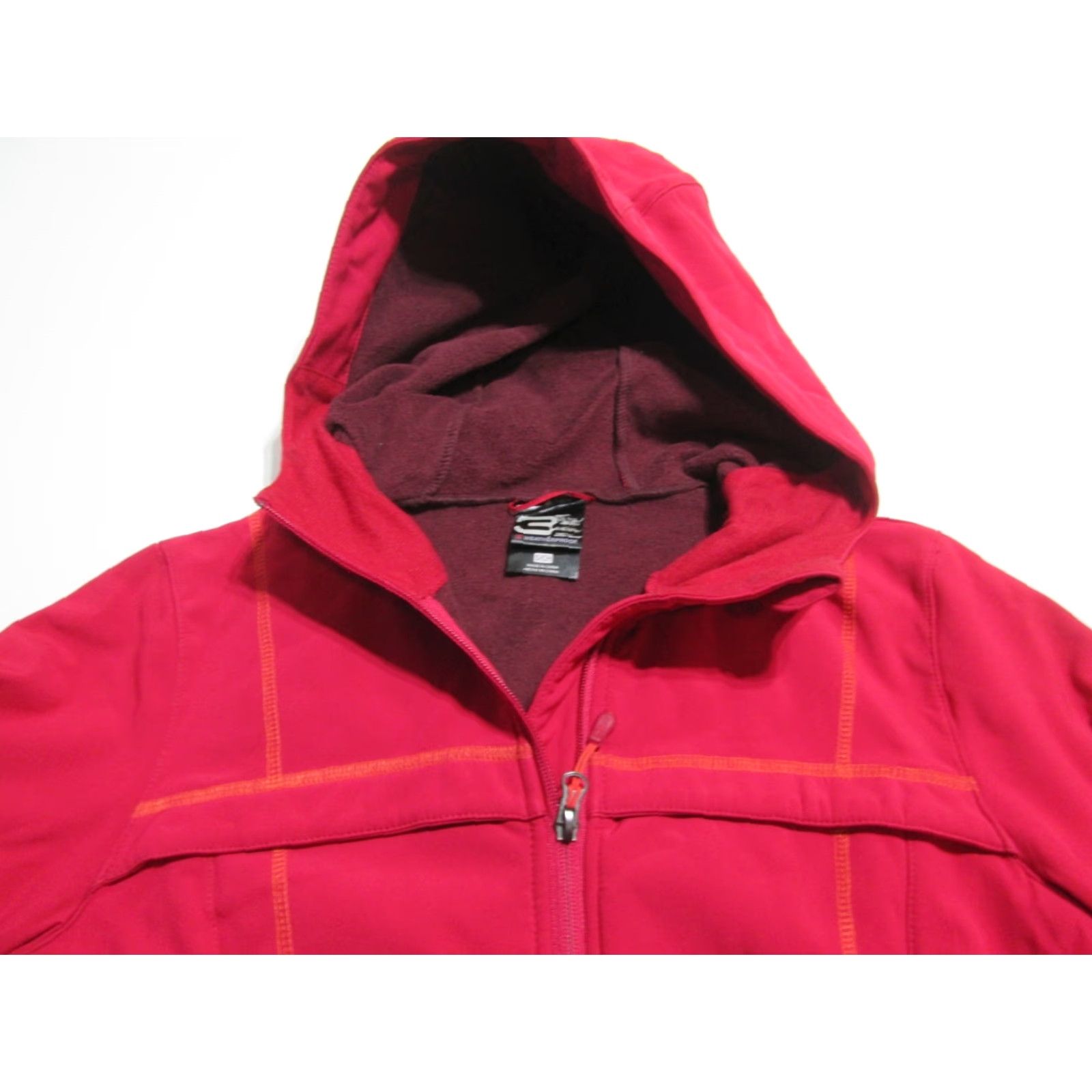 Weatherproof 32 Weatherproof Womens Windbreaker Jacket S Red Hooded Zip Pockets Solid Polyester Outerwear Size S / US 4 / IT 40 - 4 Thumbnail