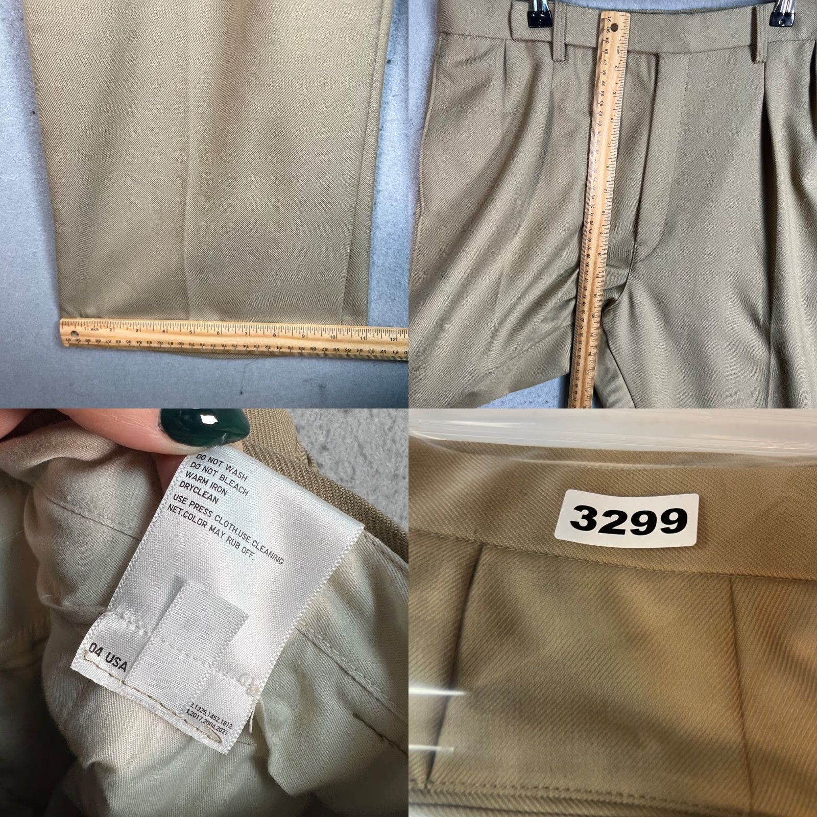 Uniqlo Uniqlo Dress Pants Womens 14 Beige Wool Blend Wide-Leg Pants Size 36" / US 14 / IT 50 - 8 Thumbnail