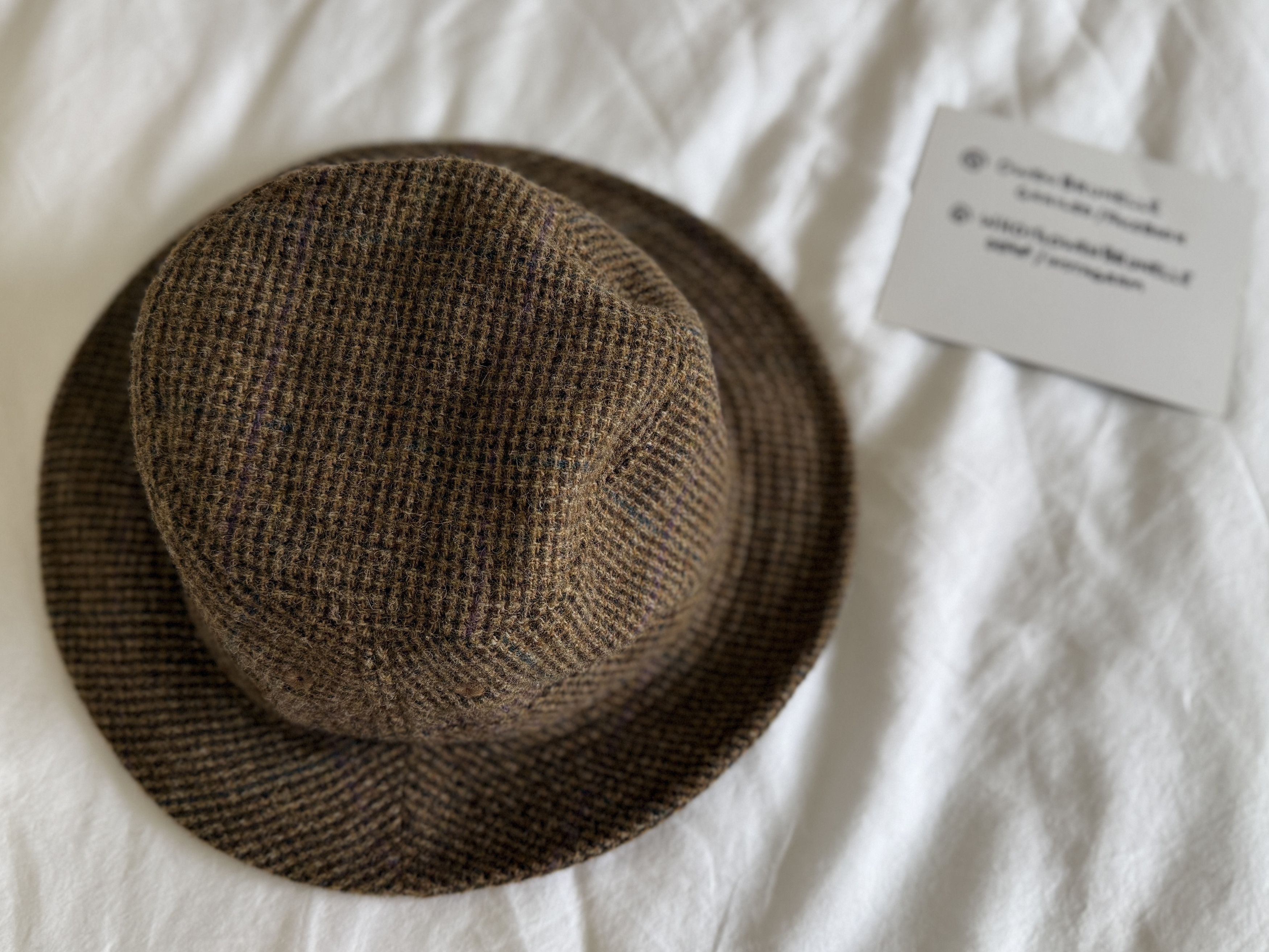 J.Crew J.Crew Shetland Woollen Co Bucket Hat Brown Houndstooth Size ONE SIZE - 1 Thumbnail