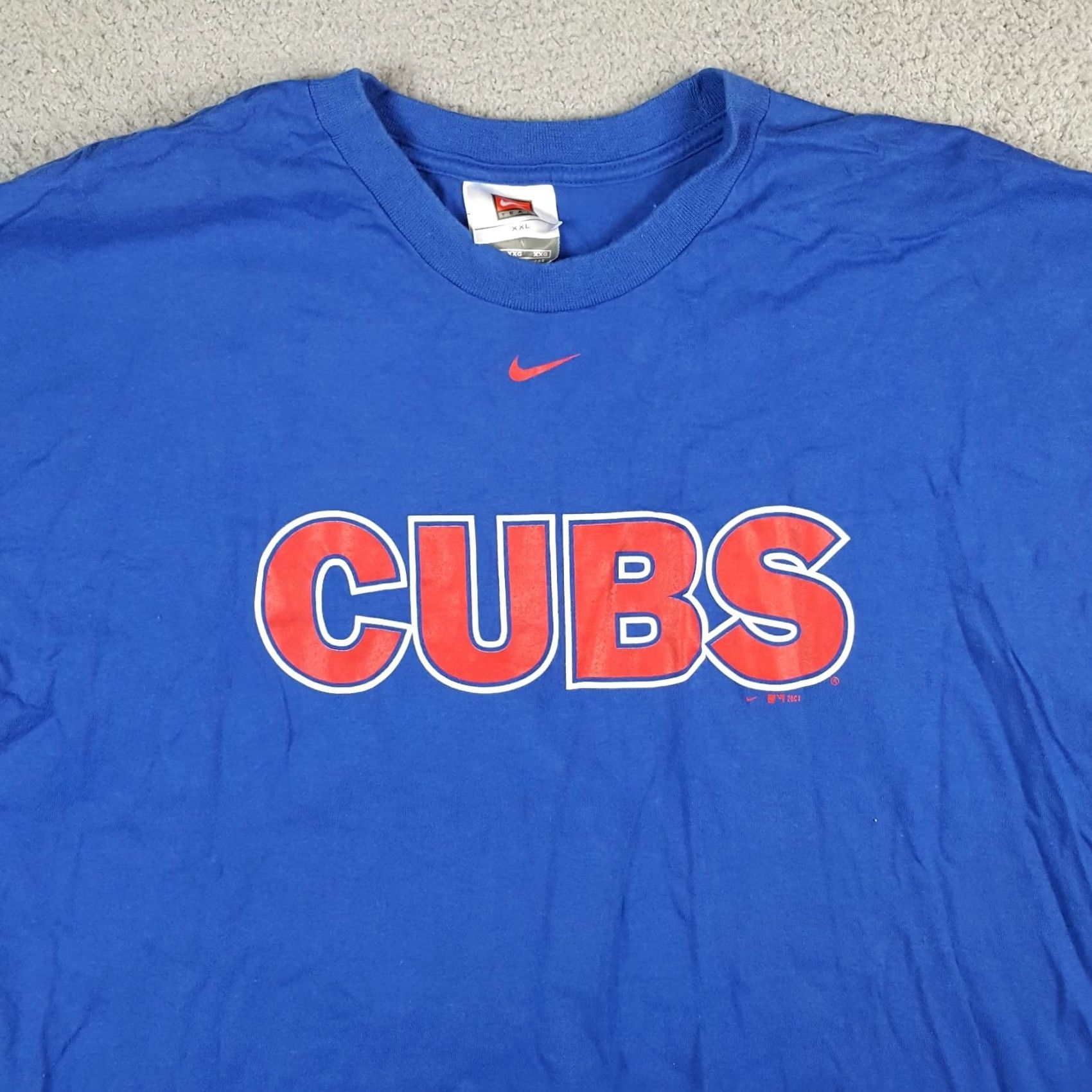 Nike VINTAGE Nike Cubs Men's T-Shirt 2XL Blue Swoosh Logo MLB Baseball Short Sleeve Crew Neck Size US XXL / EU 58 / 5 - 2 Thumbnail