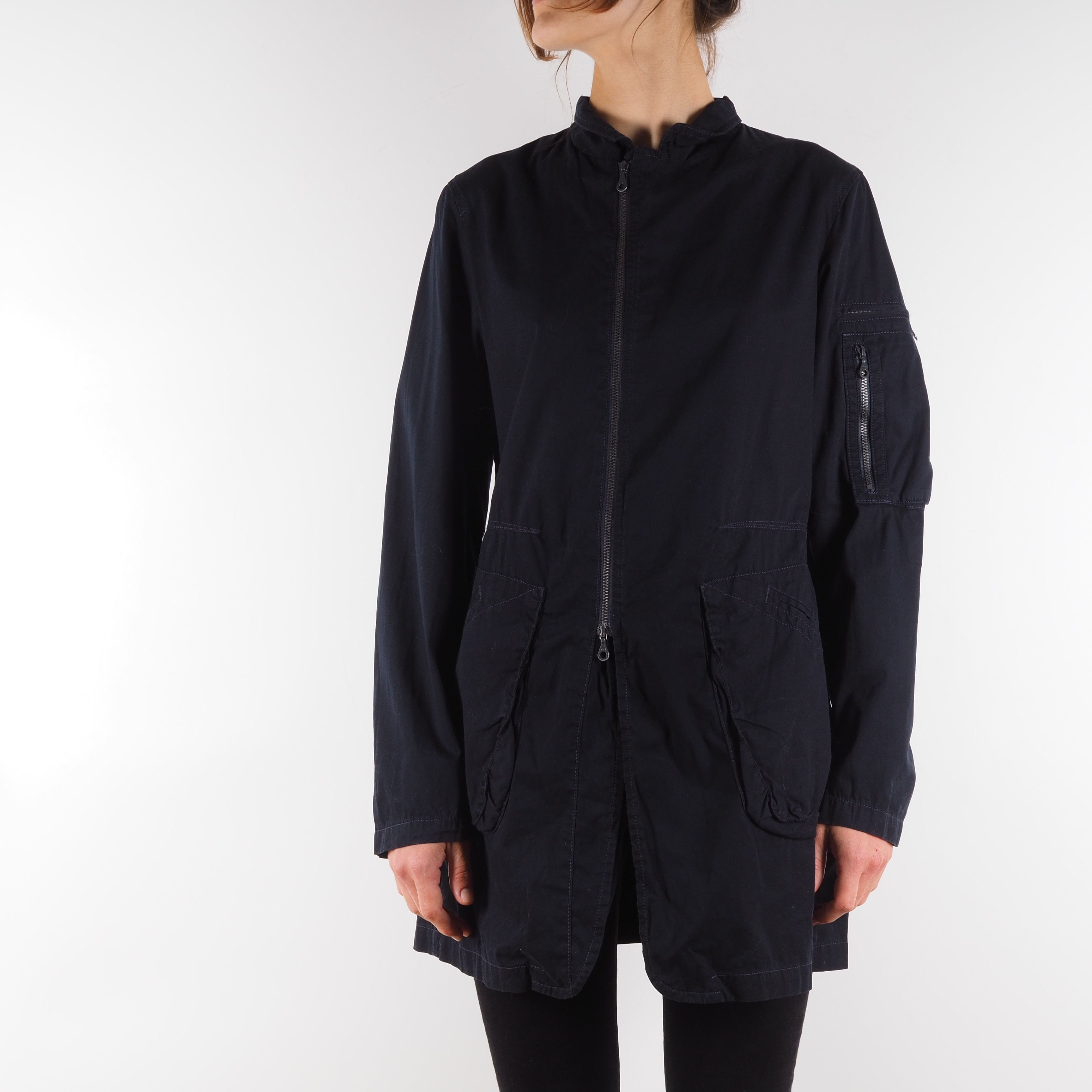 Marithe + Francois Girbaud × Vintage Marithe Francois Girbaud Vintage Navy Blue Over Coat Jacket Size M / US 6-8 / IT 42-44 - 1 Thumbnail