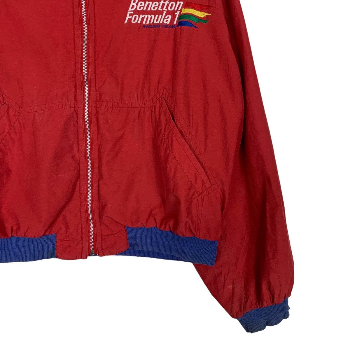 United Colors Of Benetton BENETTON FORMULA 1 Racing Team Big Logo Red Jacket #0123-C7 Size US L / EU 52-54 / 3 - 5 Thumbnail