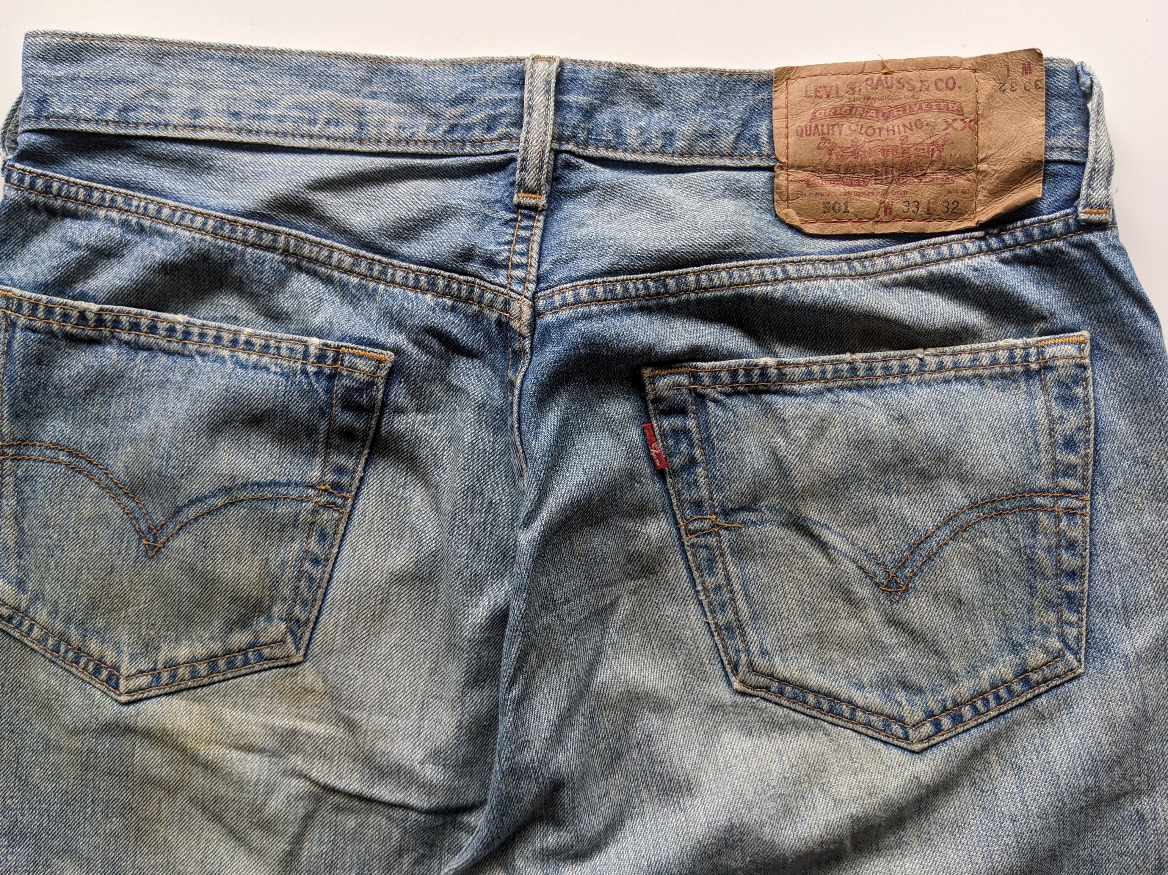 Levi's × Vintage Vintage Levi's 501 distressed patchwork jeans Size US 32 / EU 48 - 5 Thumbnail